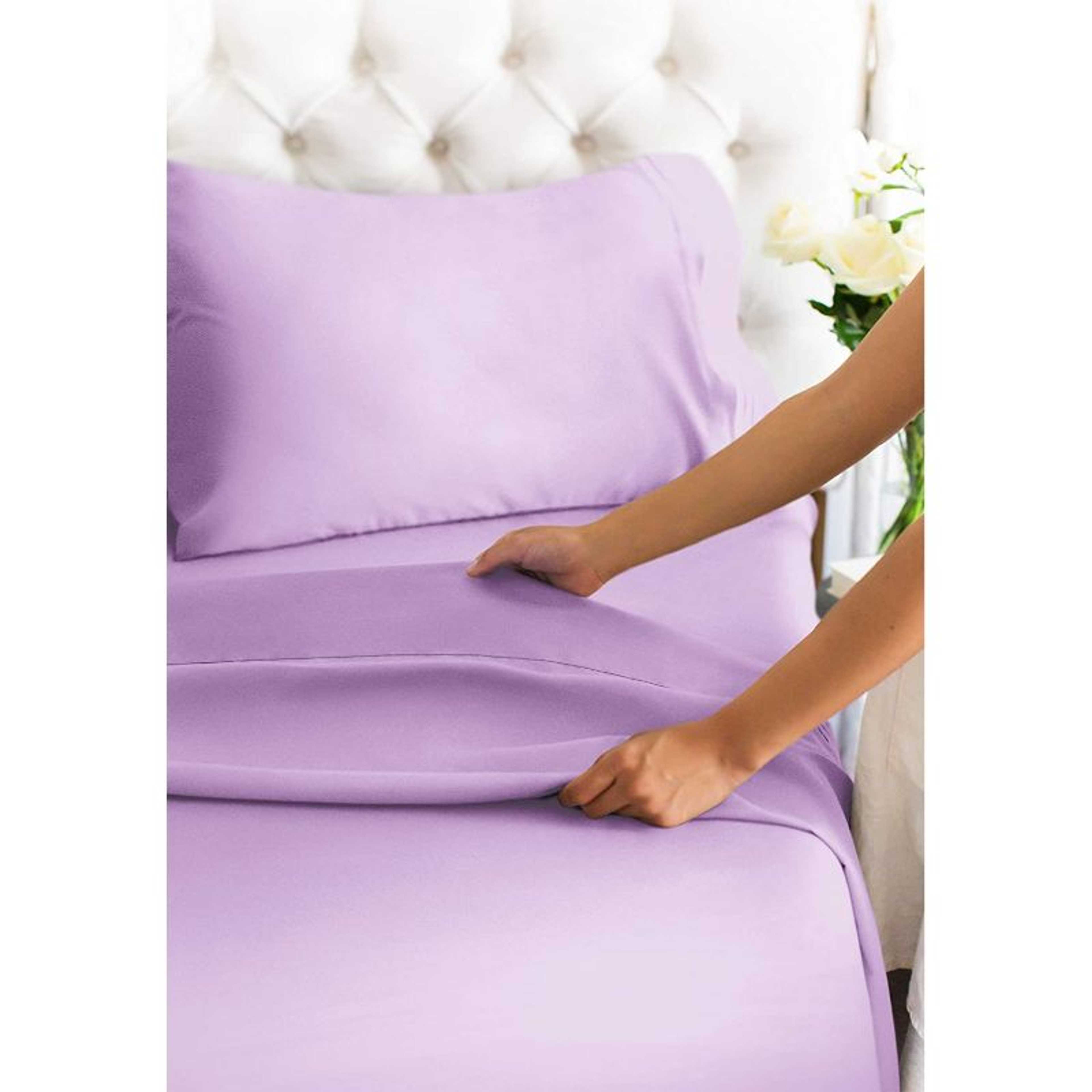 Al Ferash - Pure Cotton King Size Plain Color Bed Sheet Set (10 colors) - Product Main Image