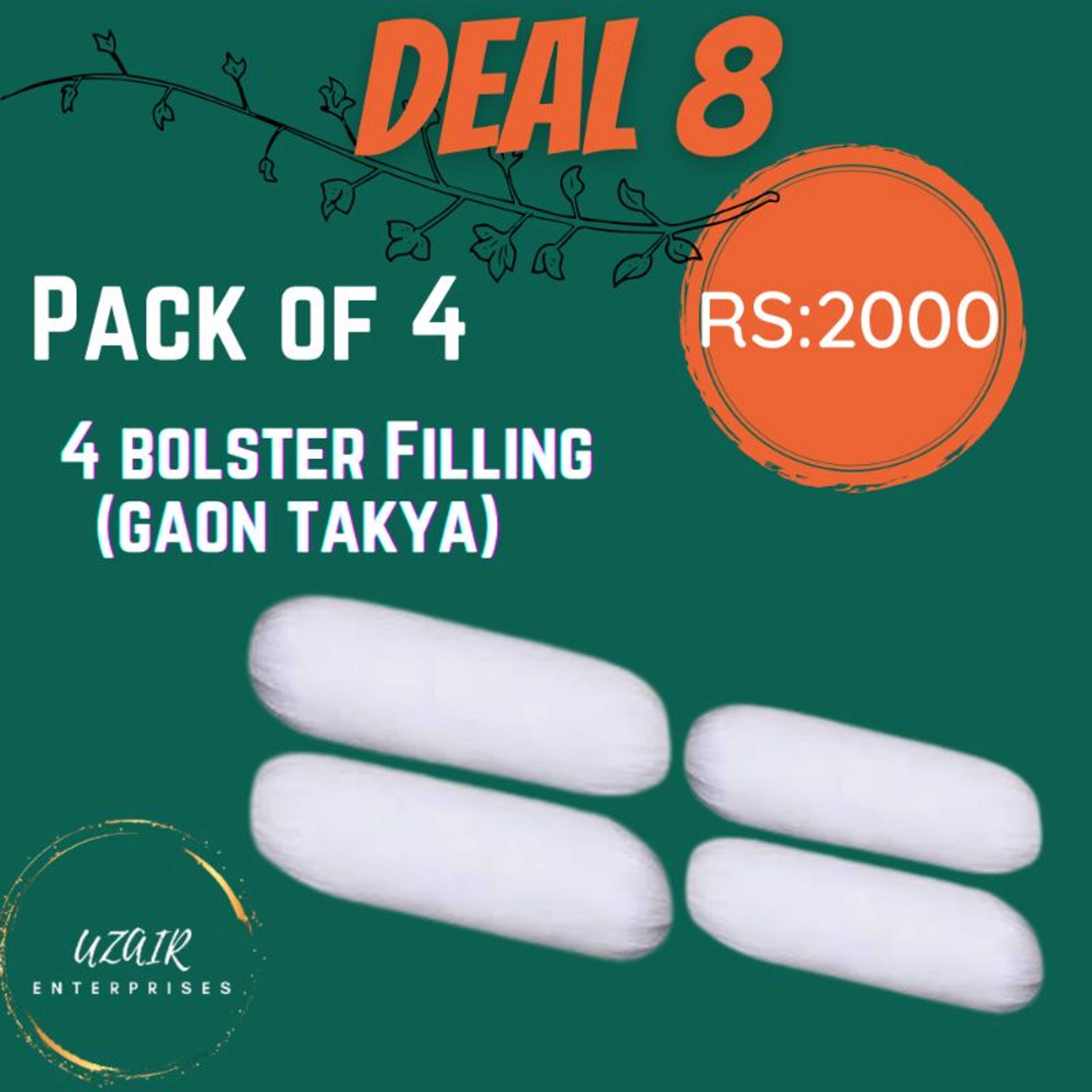 Pack of 4 Bolster Filling(Gaon Takya)