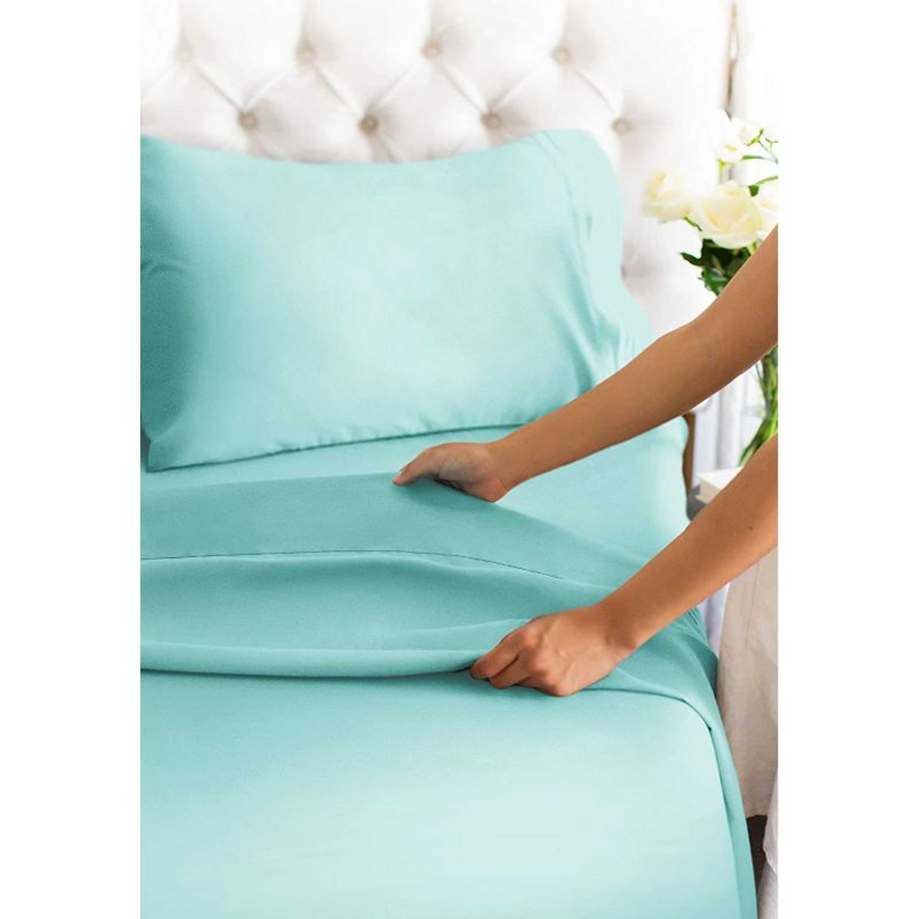 Al Ferash Pure Cotton Single Size Plain Color Bed Sheet Set (10 colors) - Product Main Image