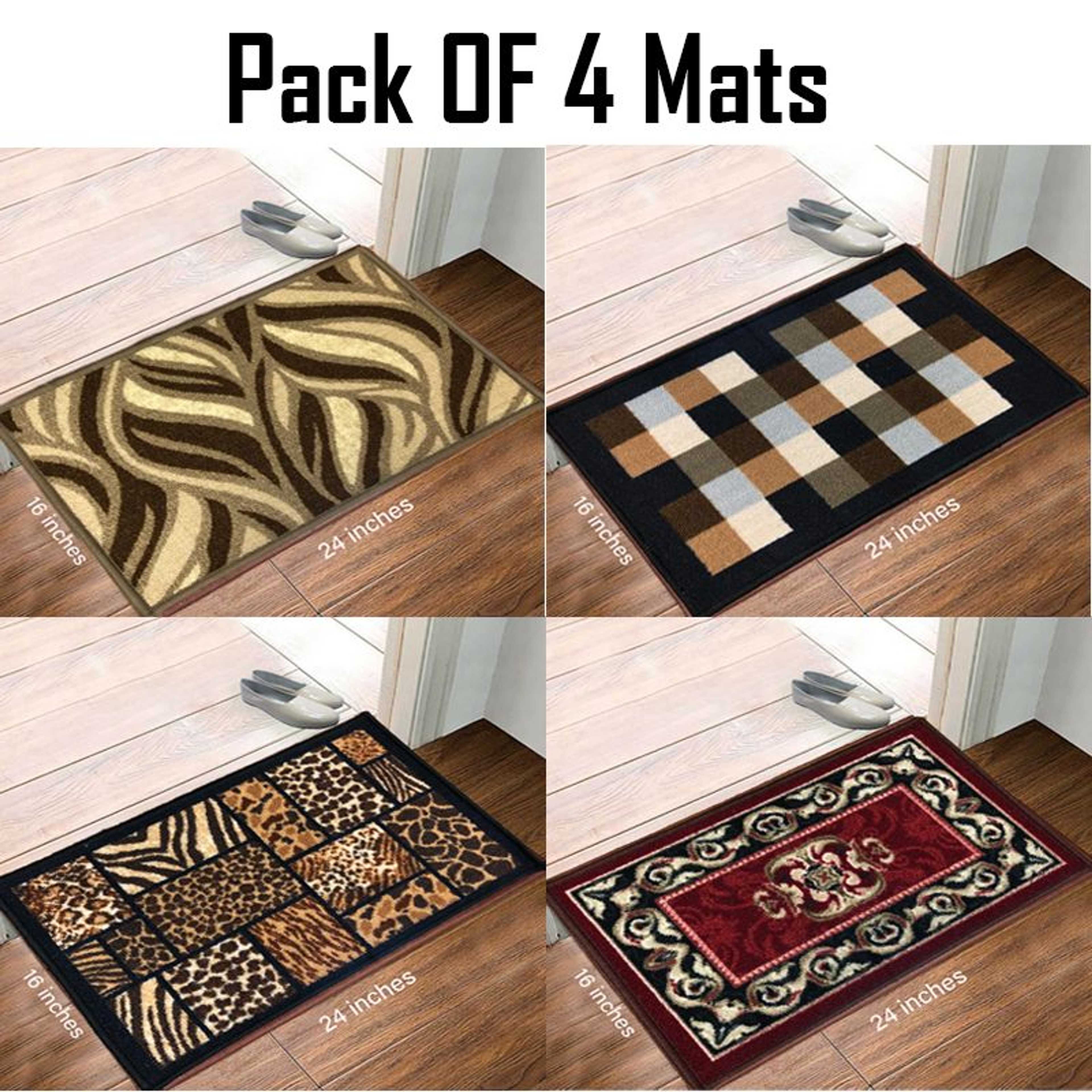 Pack Of 2, 3, 4 Different Design Door Mat Floor Mat ✓ Entrance Mat  Room Mat - Al Ferash