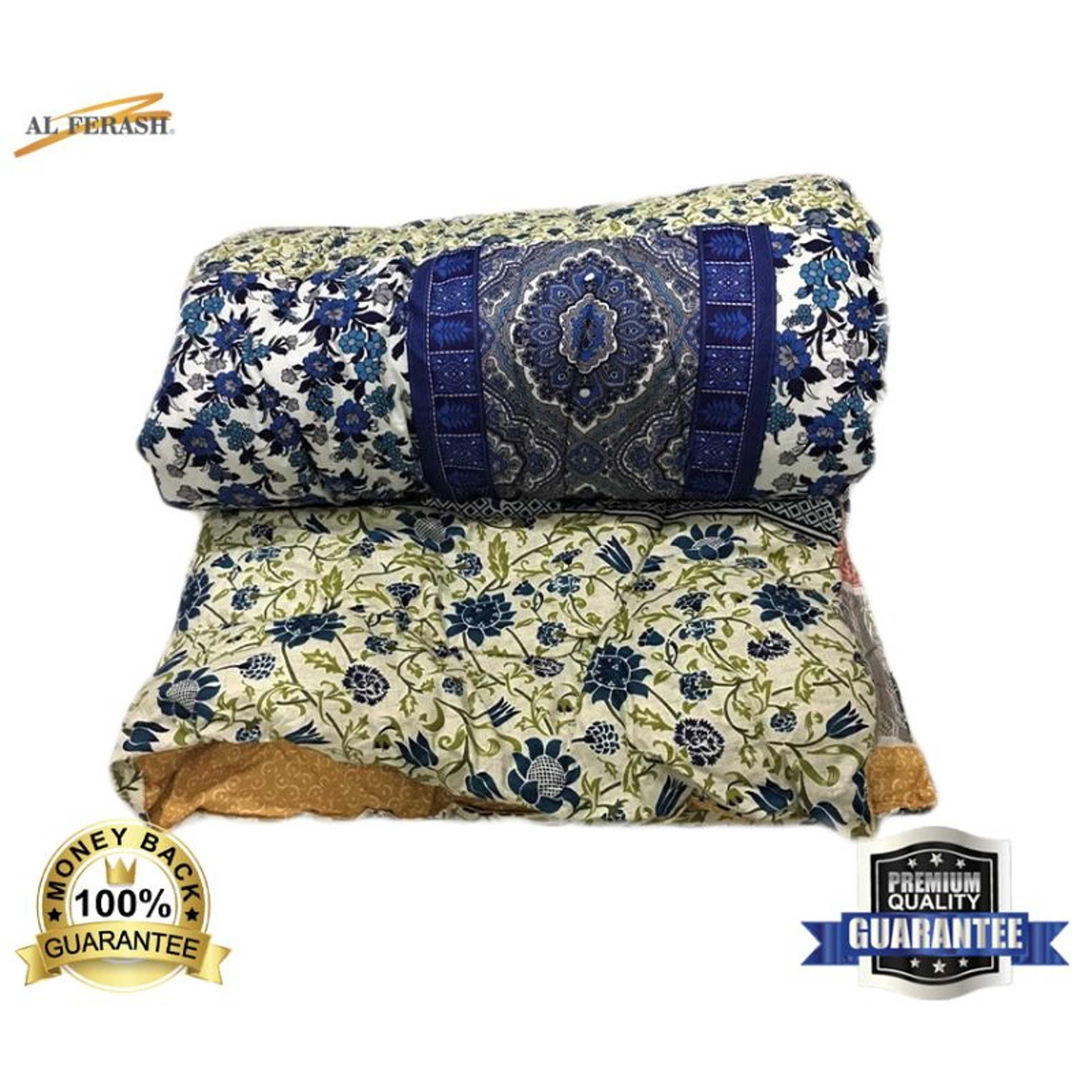 Al Ferash 250 Grams Printed Comforter | Washable Winter Quilts, Razai In Floral Designs