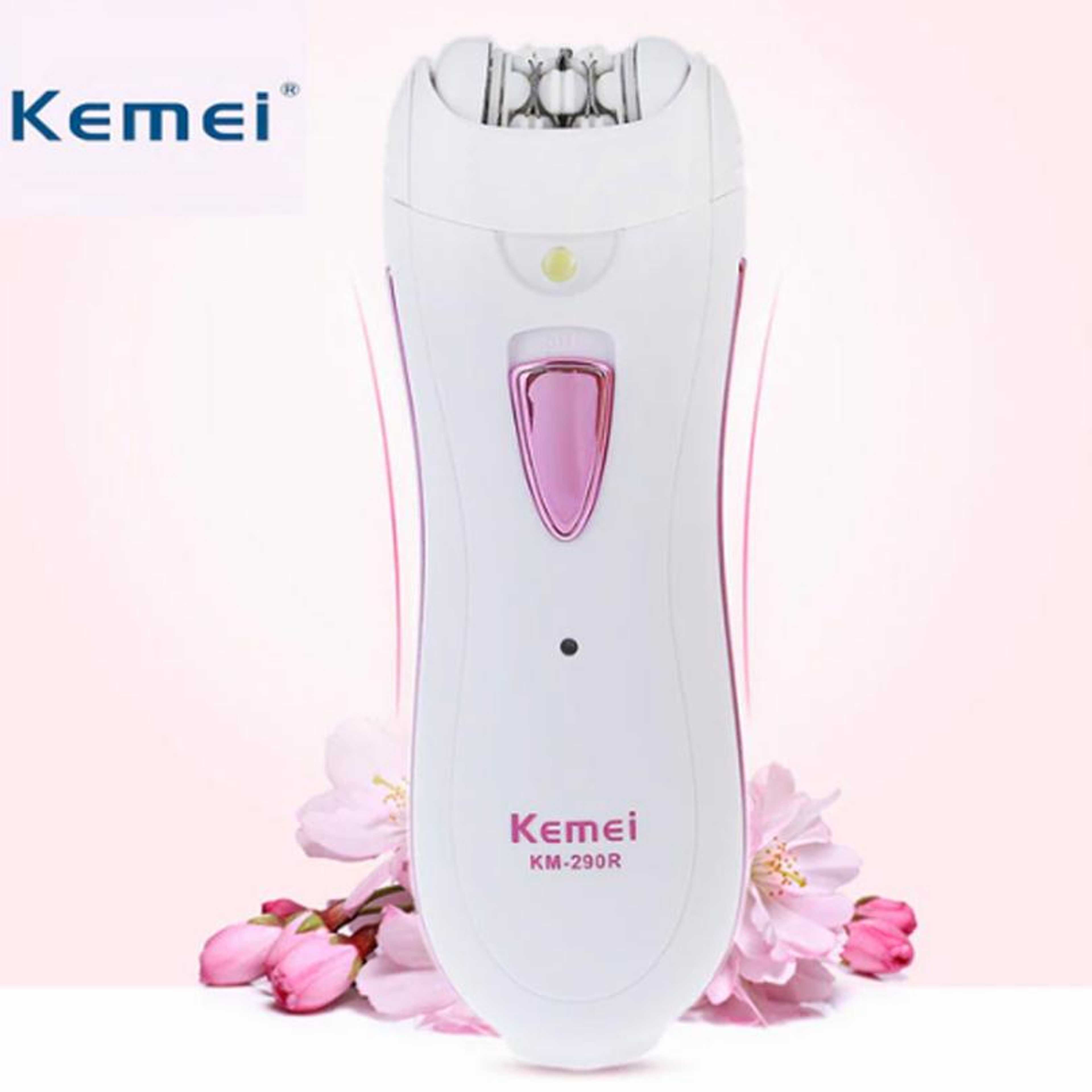 Km-290R - Rechargeable White Lady Epilator Shaver