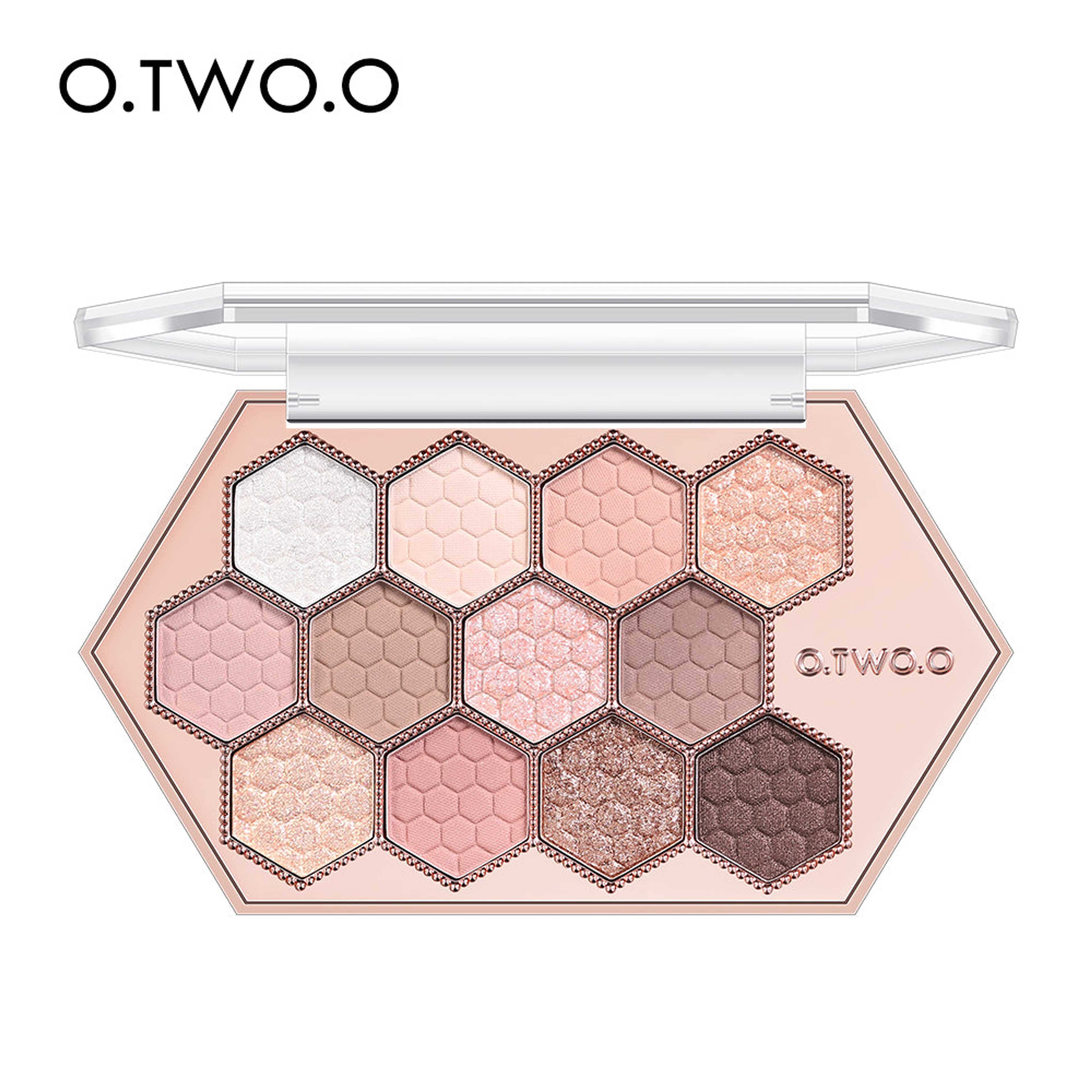 O.TWO.O 12 Colors Honeycomb Hexagonal Star Diamond Eye Shadow Palette - Product Main Image