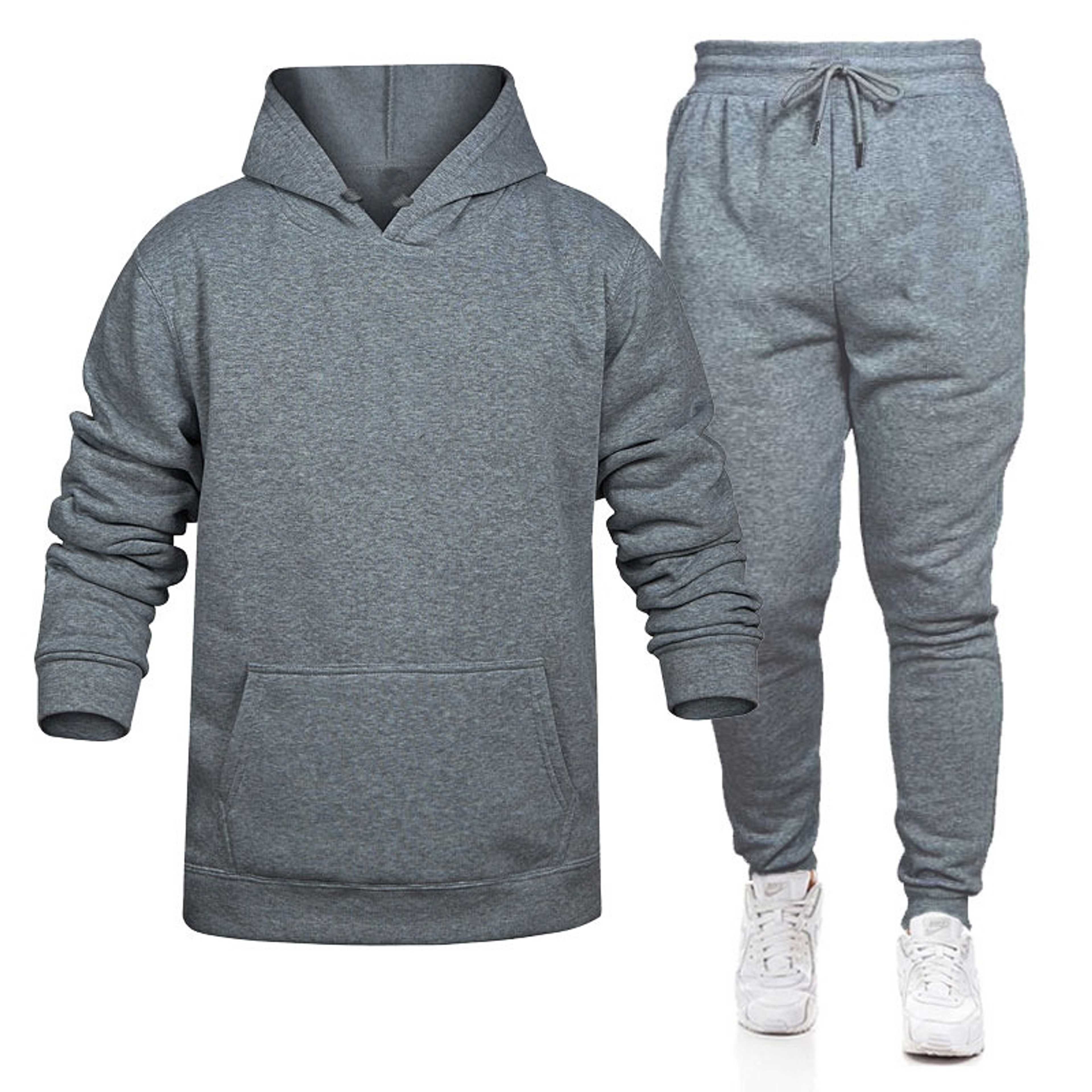 Solid Color Long Sleeve Winter Hooded Wear and Pants Comfortable Casual Style Sweater Men's Wear
