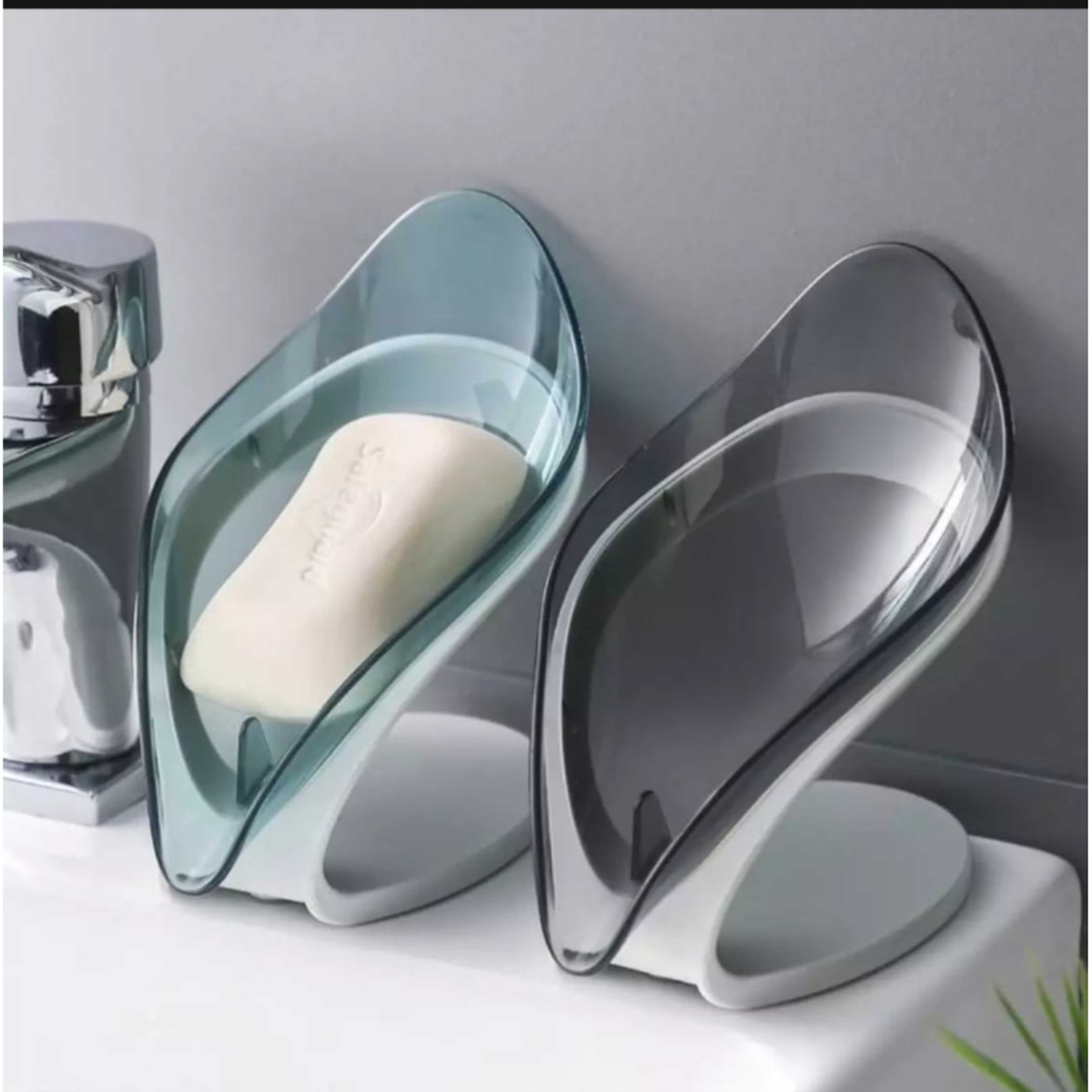 Soap dispenser leaf shape soap holder home decoration bathroom toilet accessories leaf soap dish kitchen accessories leaf soap holder magic soap holder smart soap holder, combo with scrubber liquid brush, pot holder, kitchen organizer basket, wardrobe