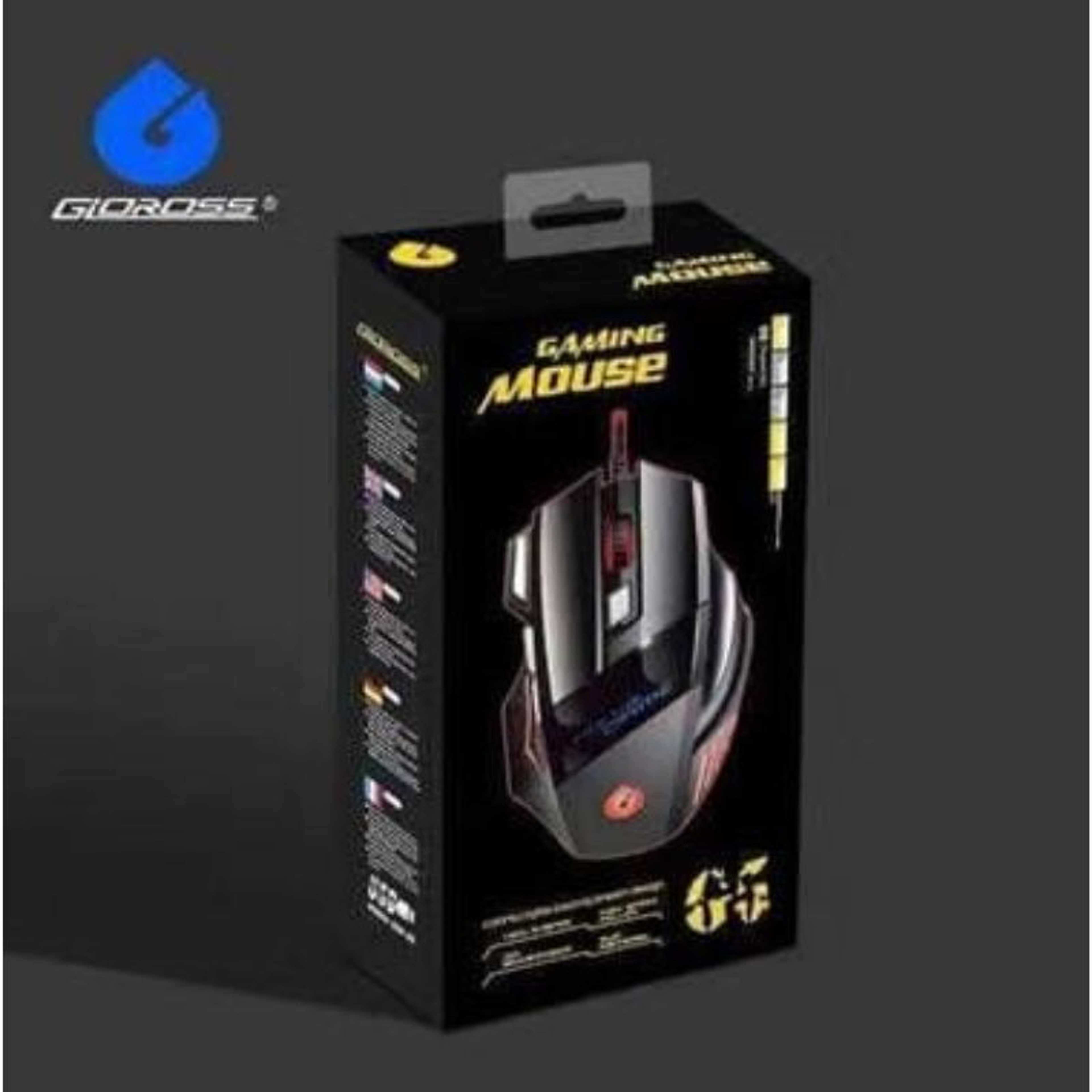 GLOROSS HIGH QUALITY G5 3200 DPI GAMING ATHLETICS MOUSE WITH 7 COLOR