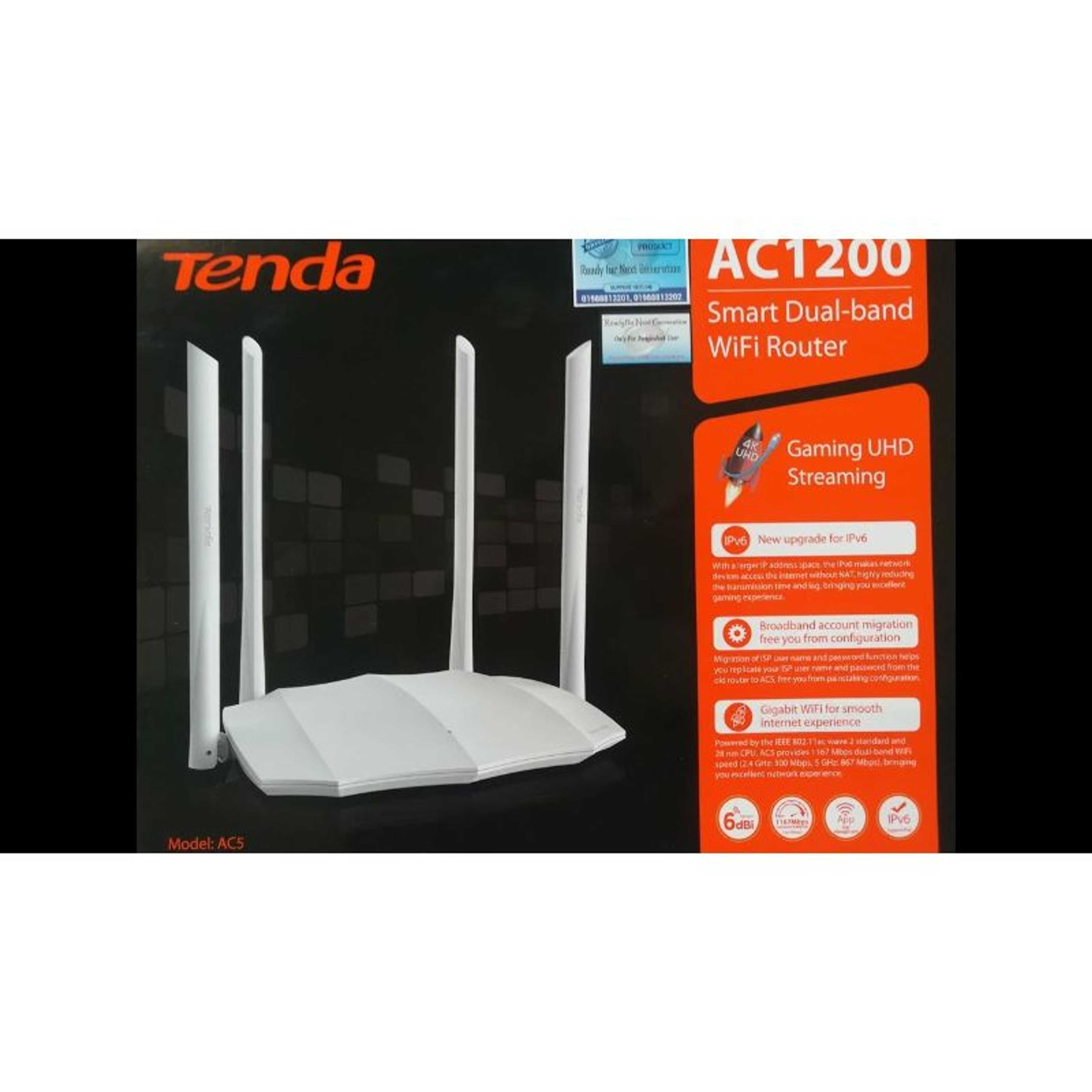 TENDA AC5 AC1200 SMART DUAL BAND WI-FI ROUTER