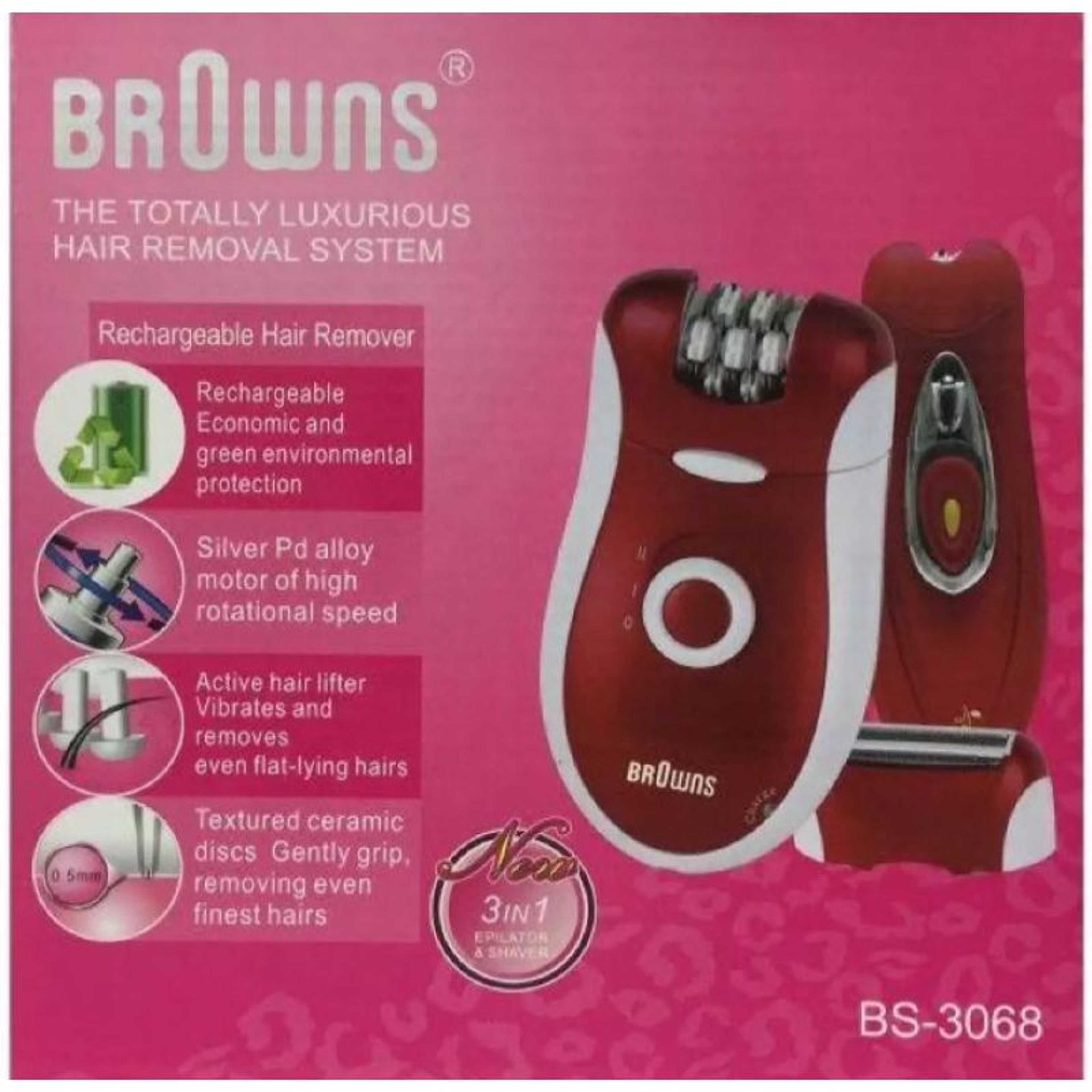 BS-3068 Rechargeable in 1 Electric Epilator Shaver Hair Remover