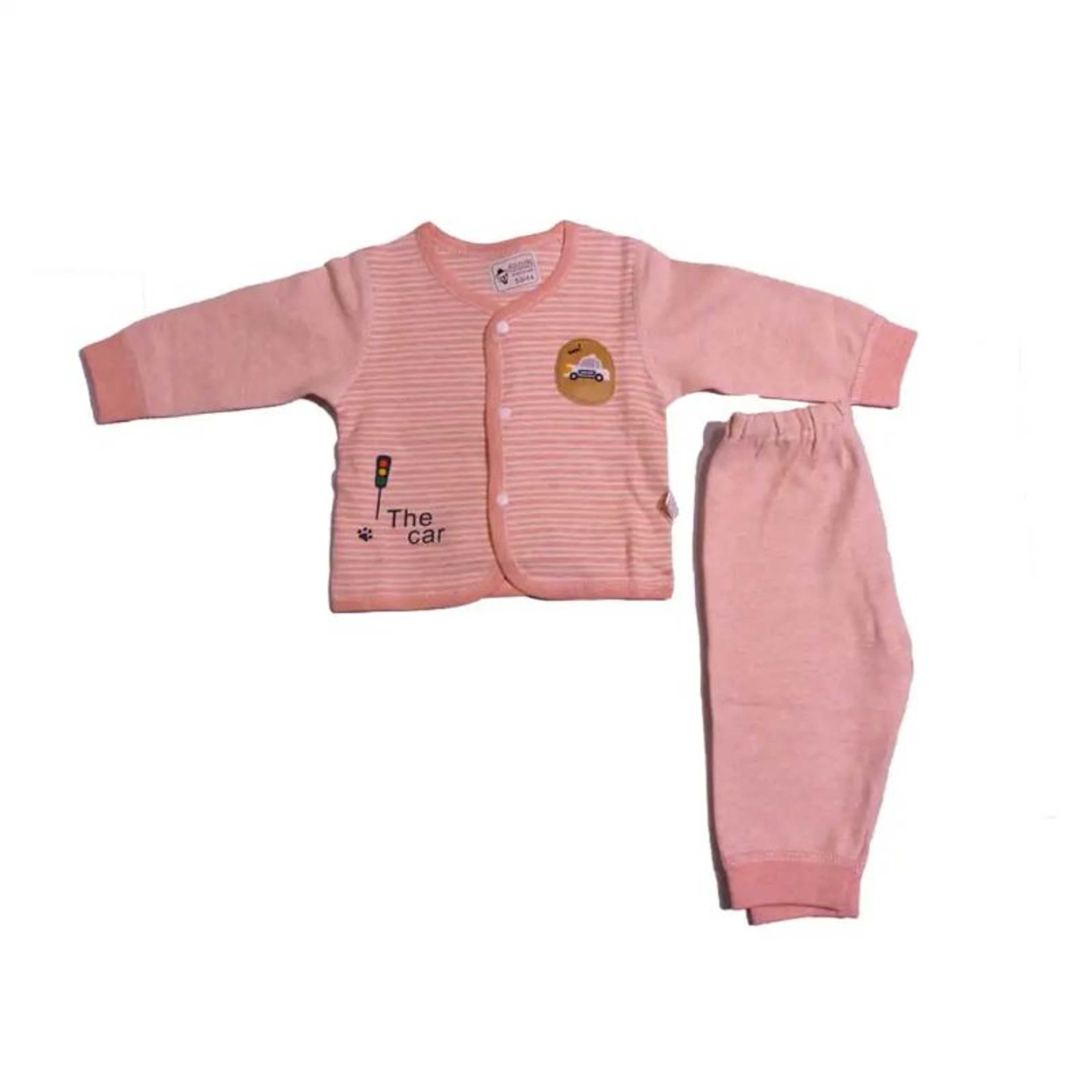 Pink Stripes unisex baby dress pink
