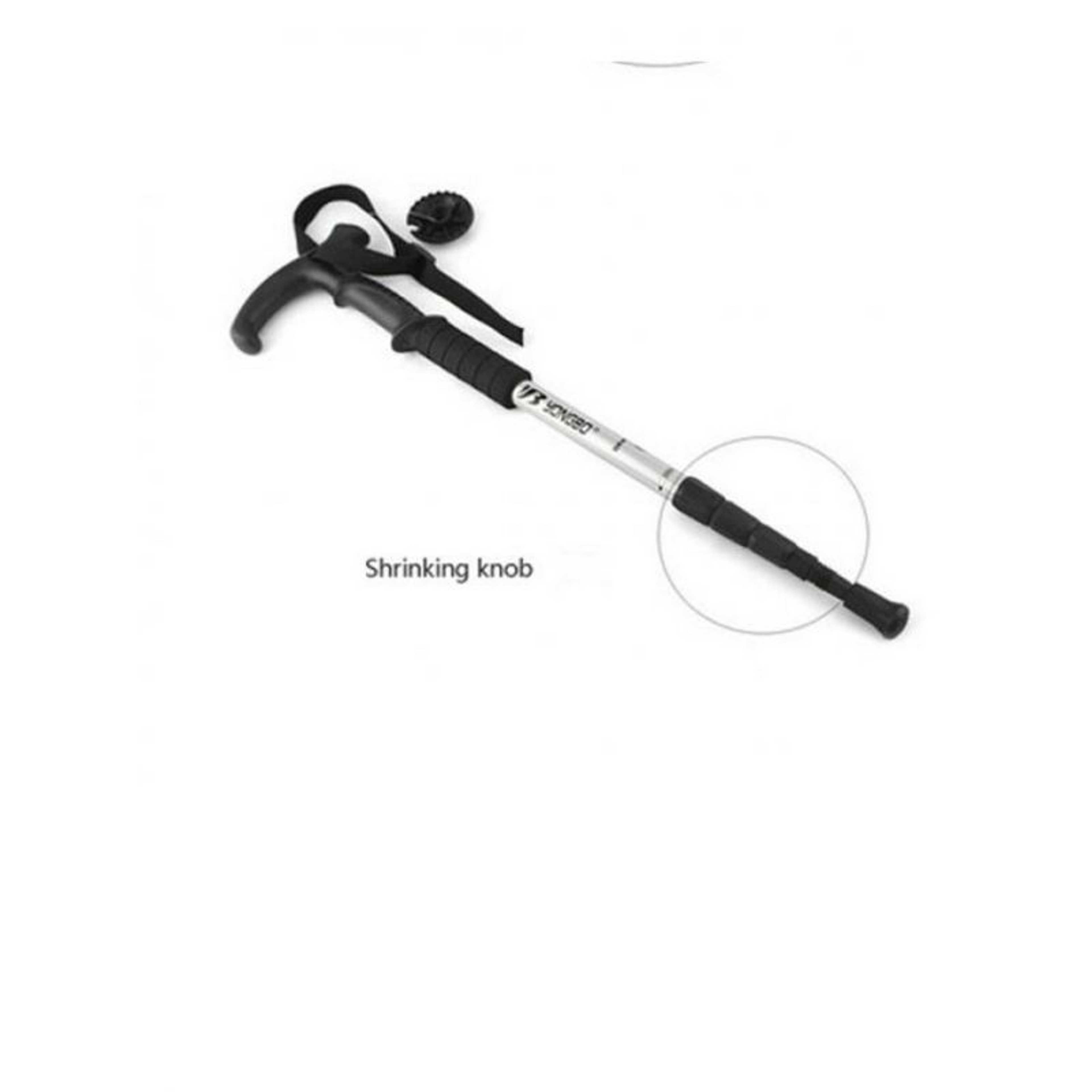 4-Sction Adjustabl Can Walking Stick Trkking Pols Trail Ultralight Adjustabl Cans For Mn Outdoor Camping Hiking Climbing  Whit