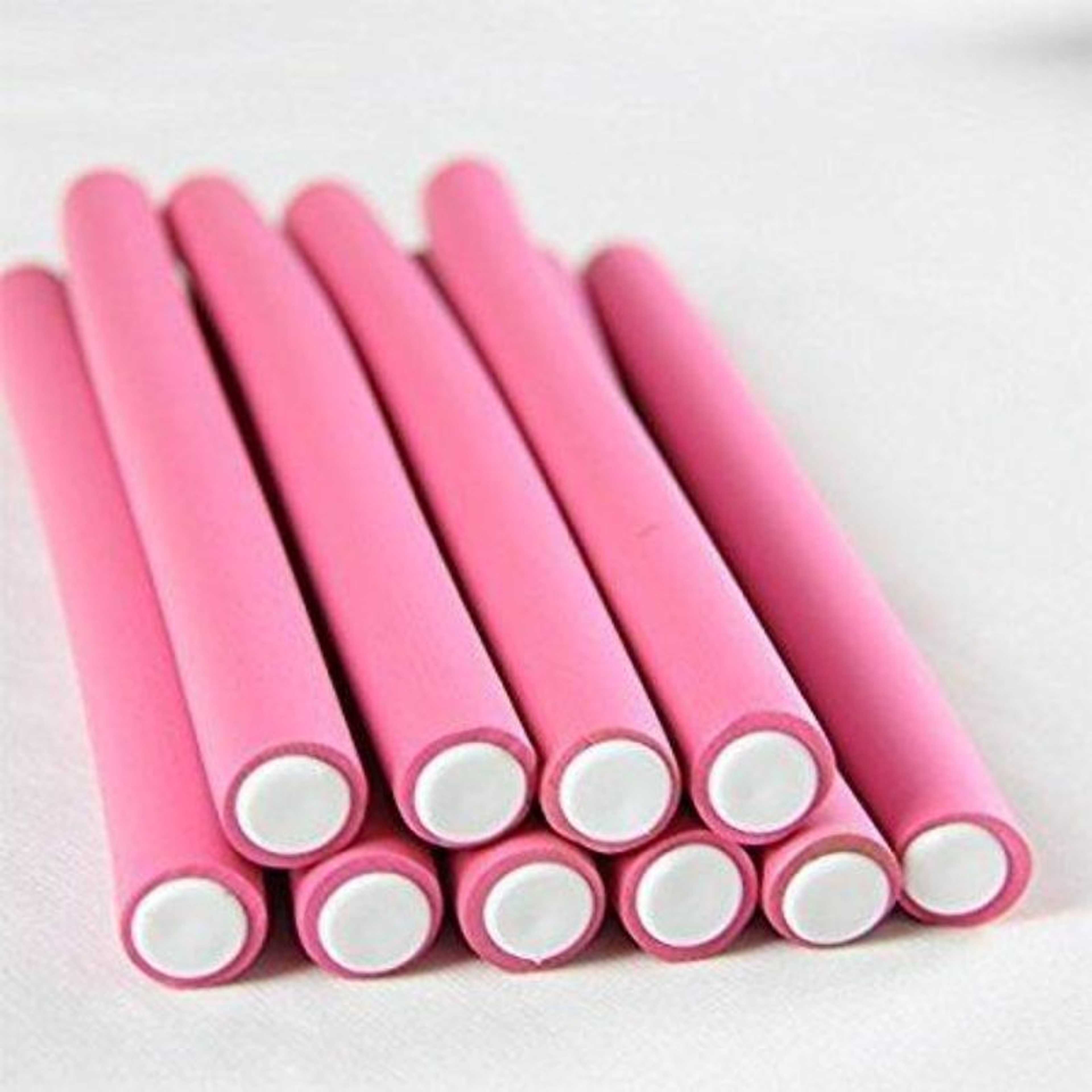 Soft Twist Magic Foam Roller Curler Sticks (Multicolour)-Set of 10 Piece