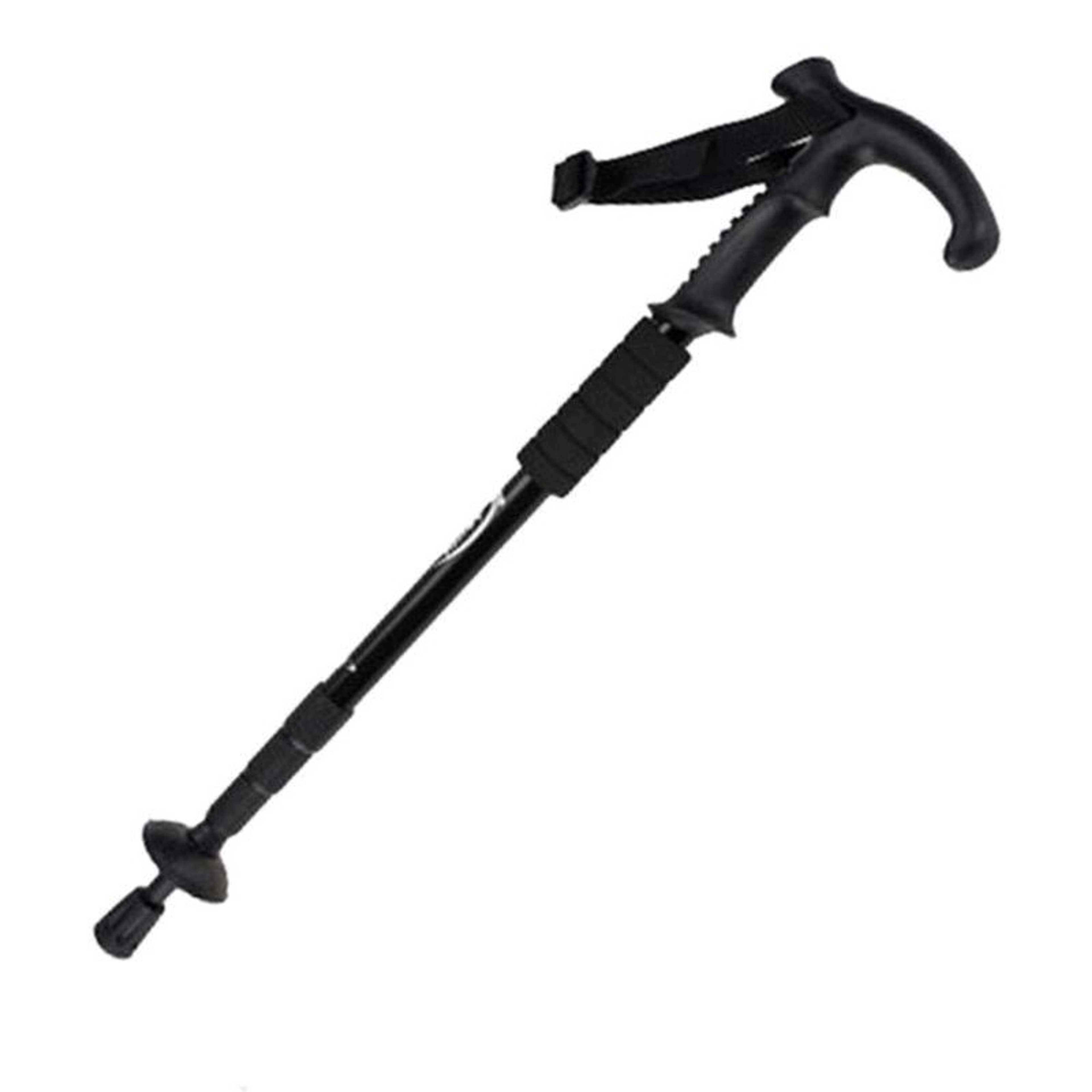 1 Pcs Outdoor Walking Cane Telescopic Adjustable Walking Stick T Handle Trekking Hiking Pole for Men and Women