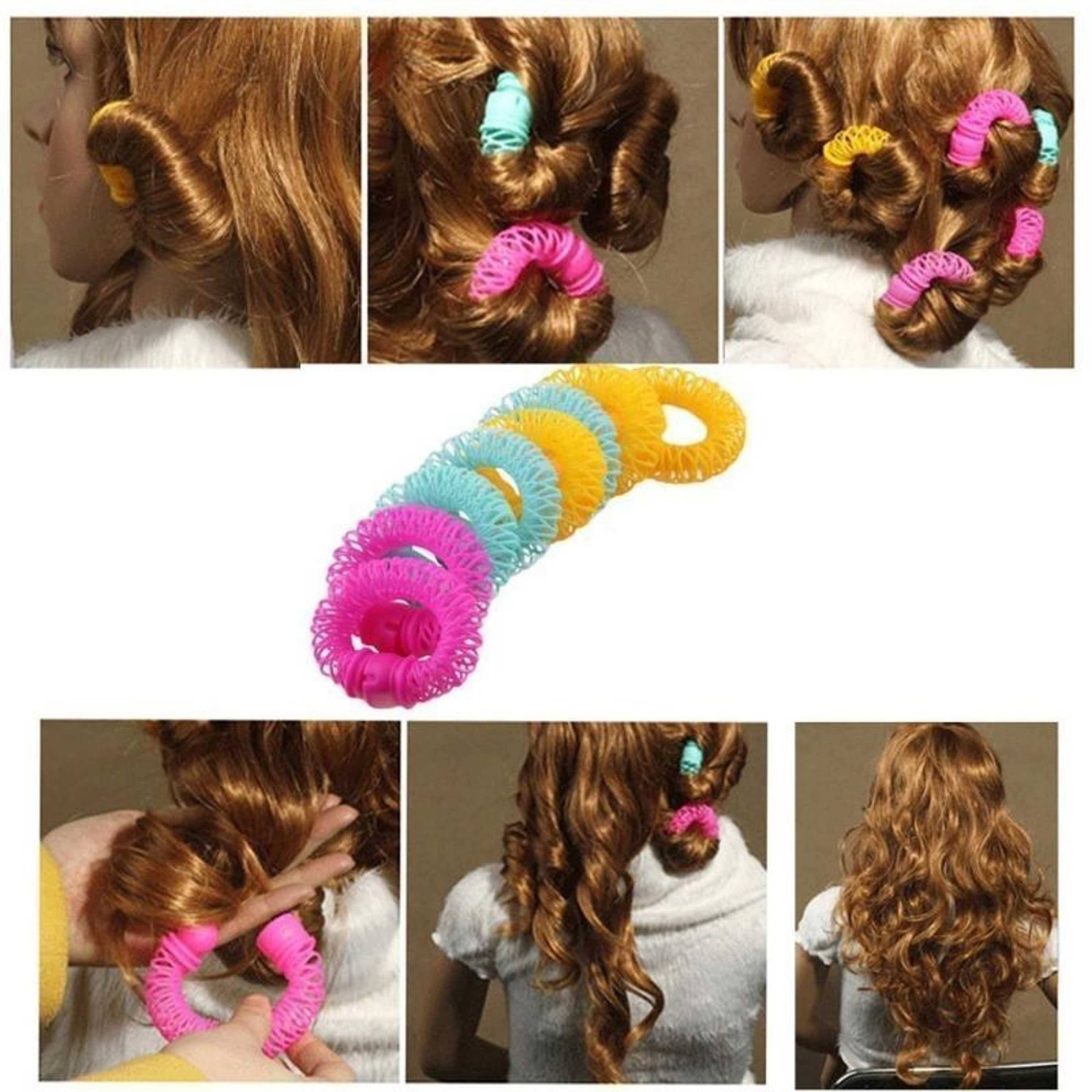 Hair Curlers For Short Hair, Hair Rollers Set Sleep Hair Rollers Dry Hair Curler For Short Or Long Fine Hair, Multicolor, Set of 8Pcs