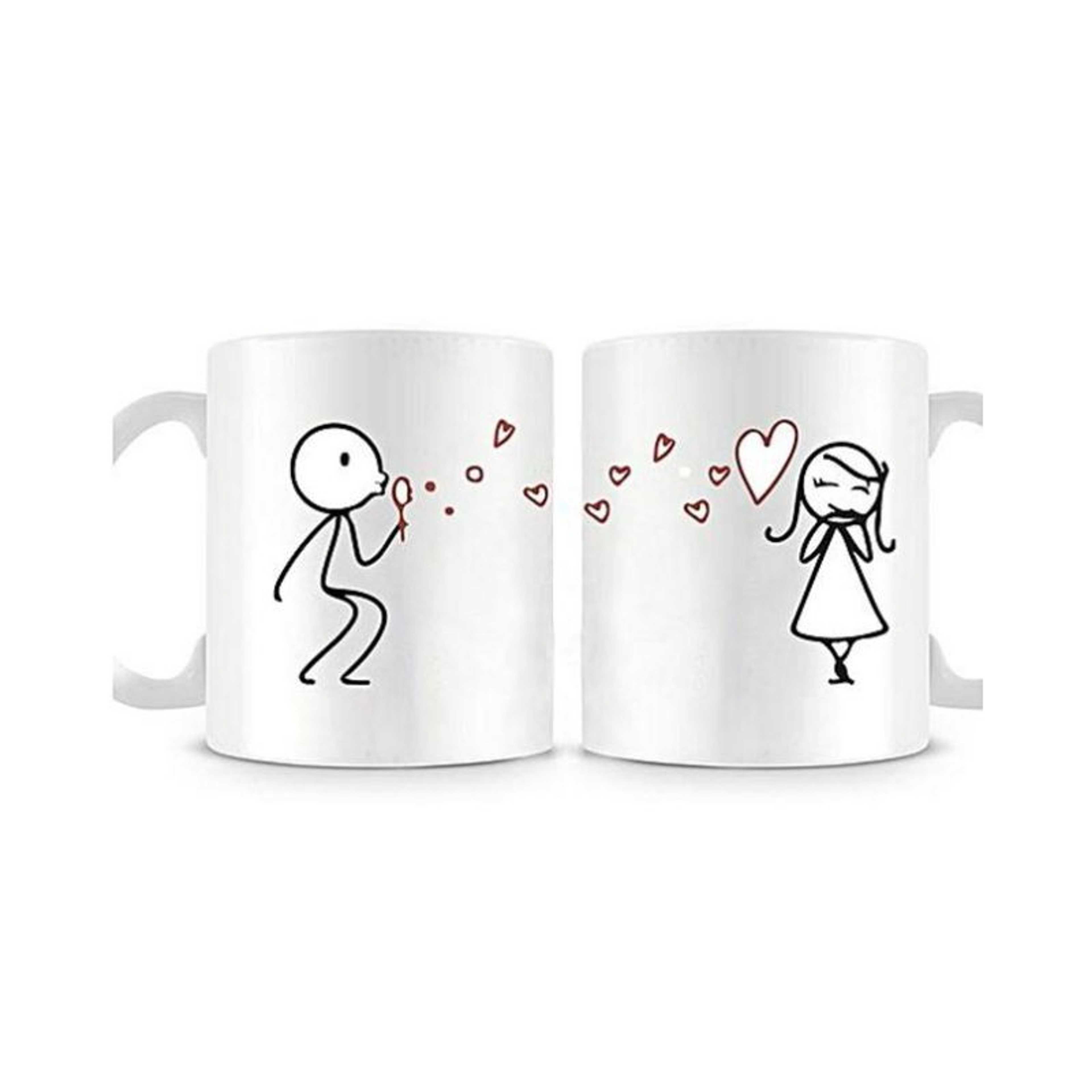 Pair Of Lovely  Heart Ceramic Mug
