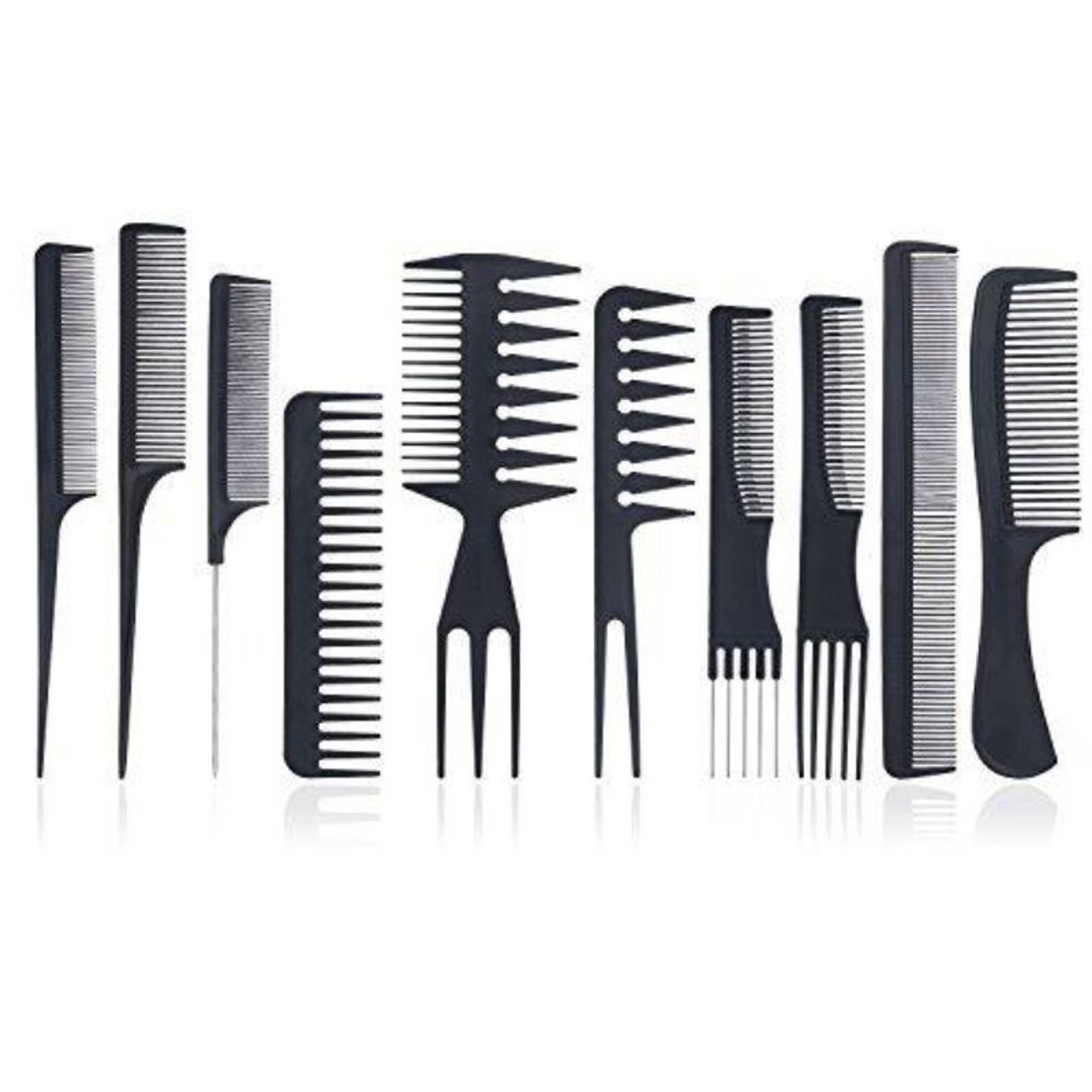 Special offer! 10 pieces Black Professional Combs Hair Salon Hair Styling Barbers Comb Set Kit Rat Tail Comb