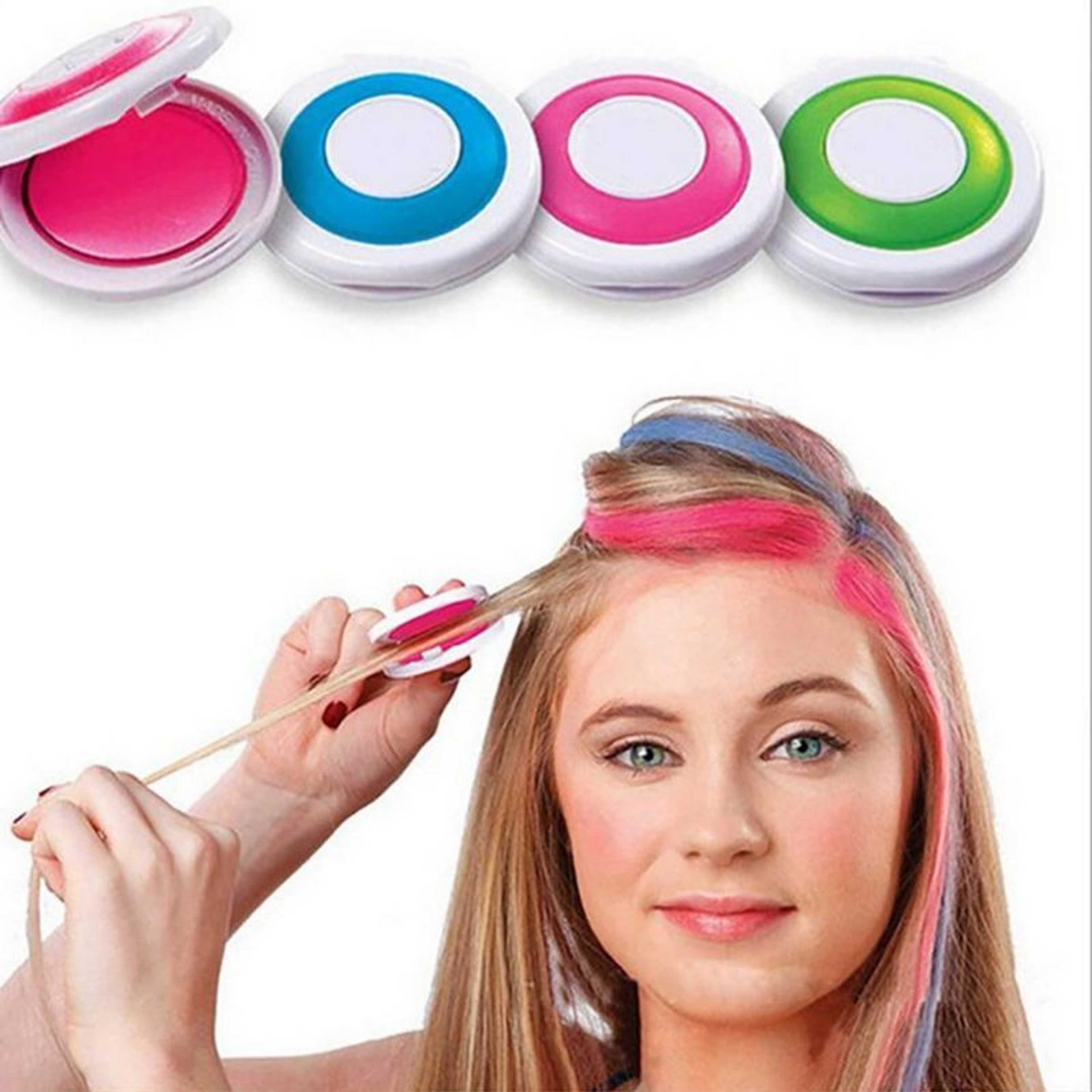 4pcs Hair Chalk Set 4 Hair Color Kids/Teenagers DIY Hair Crayon Hair Dye Disposable Salon