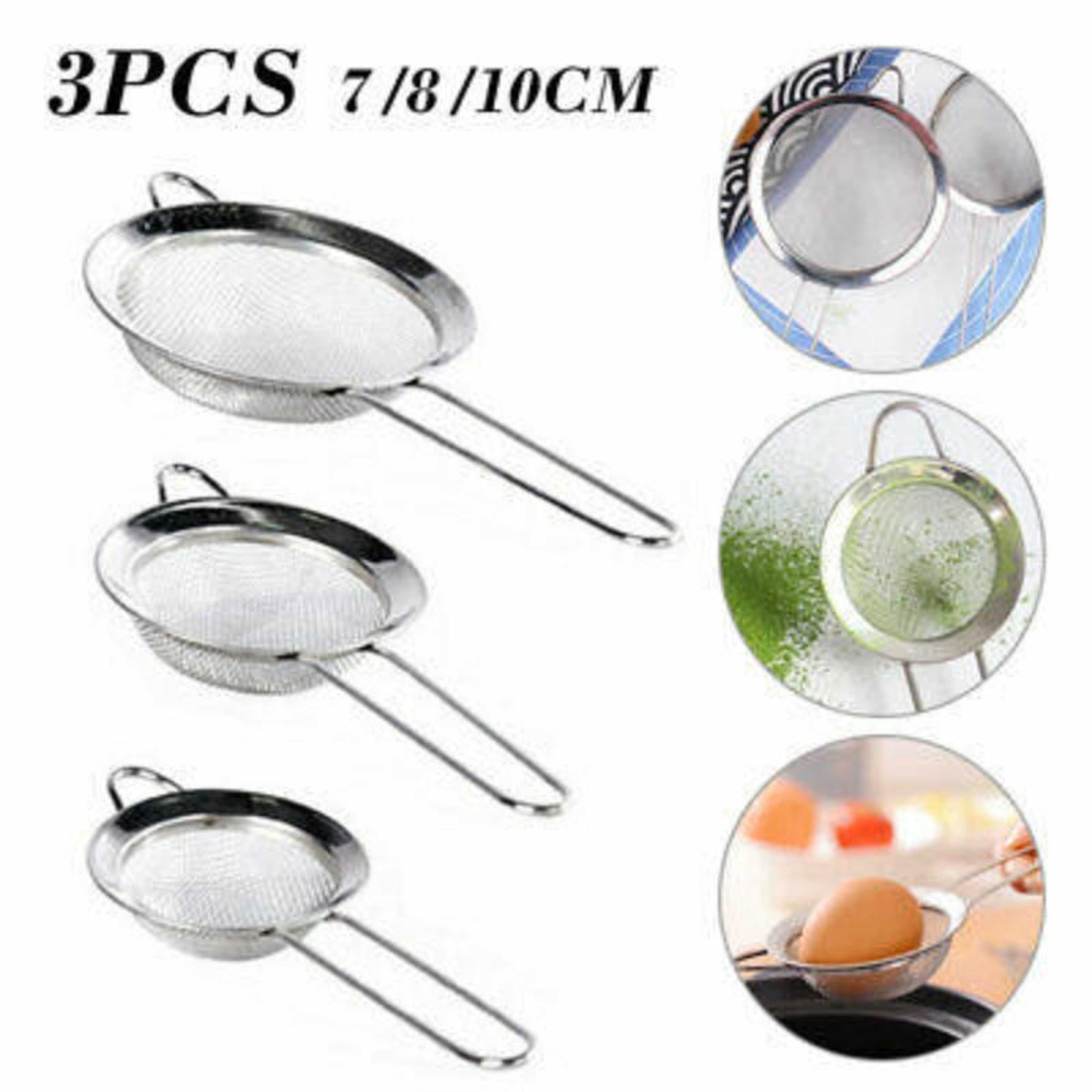 Best Qulaity Pack of 3 - Steel Mesh Tea Strainer - Product Main Image