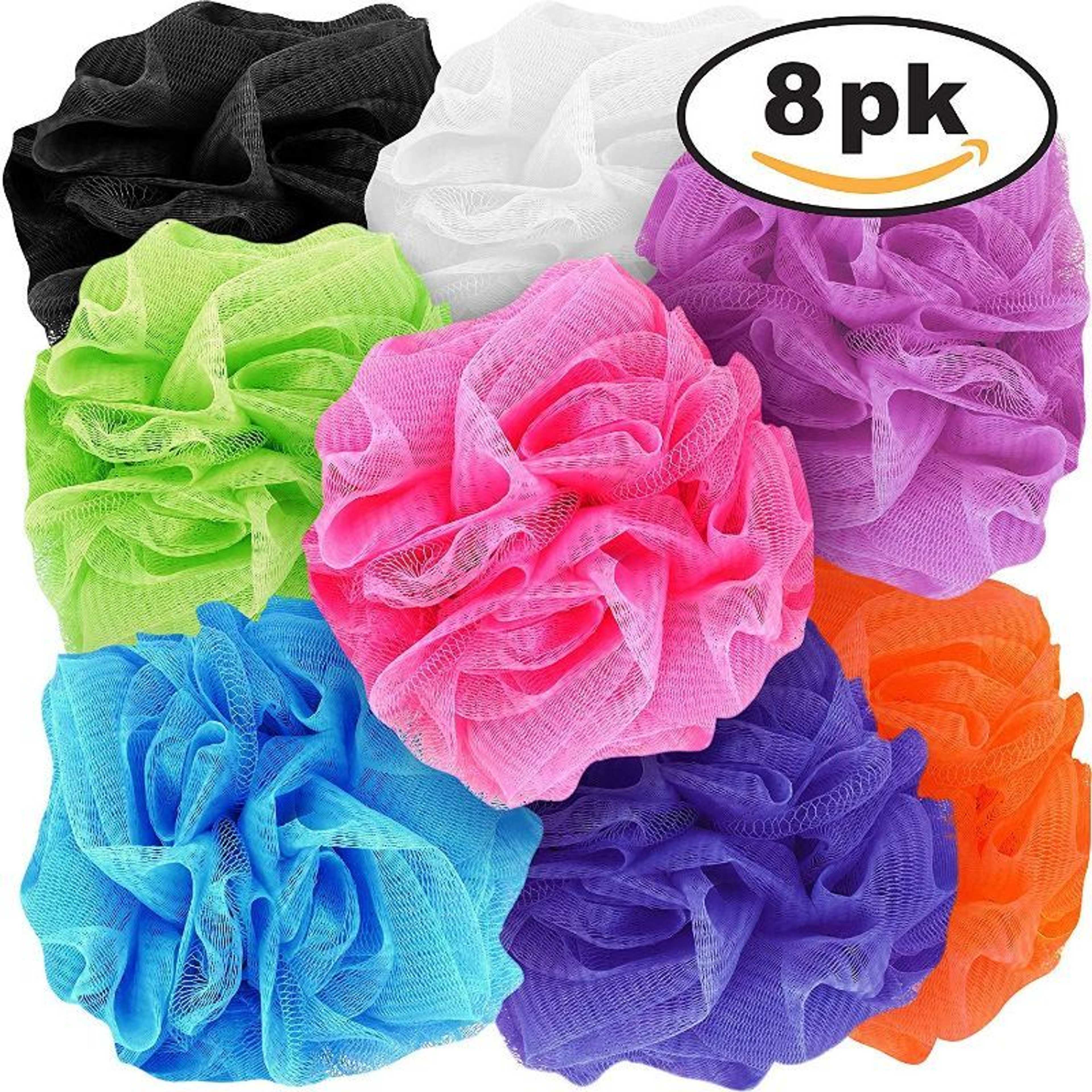 8 PCS Body Cleaning Sponge Random Color Loofah Flower Bath Ball Mesh Shower  Scrubber Mesh Net Ball Exfoliating Shower