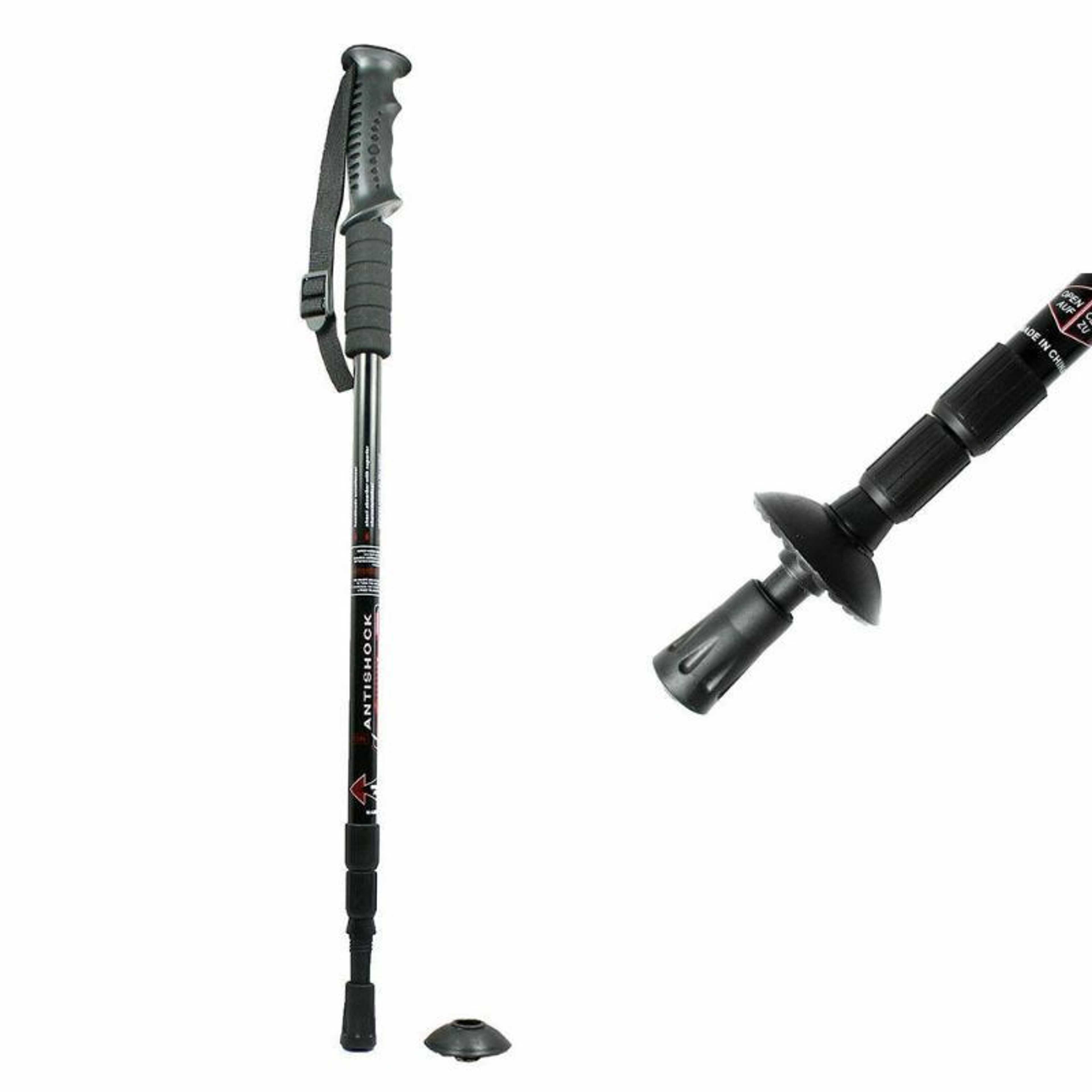 Trekking Pole Telescopic Mountain Sticks Carbon Ultra Light Folding Lock Straight Handle Aluminum Walking Stick - Product Main Image