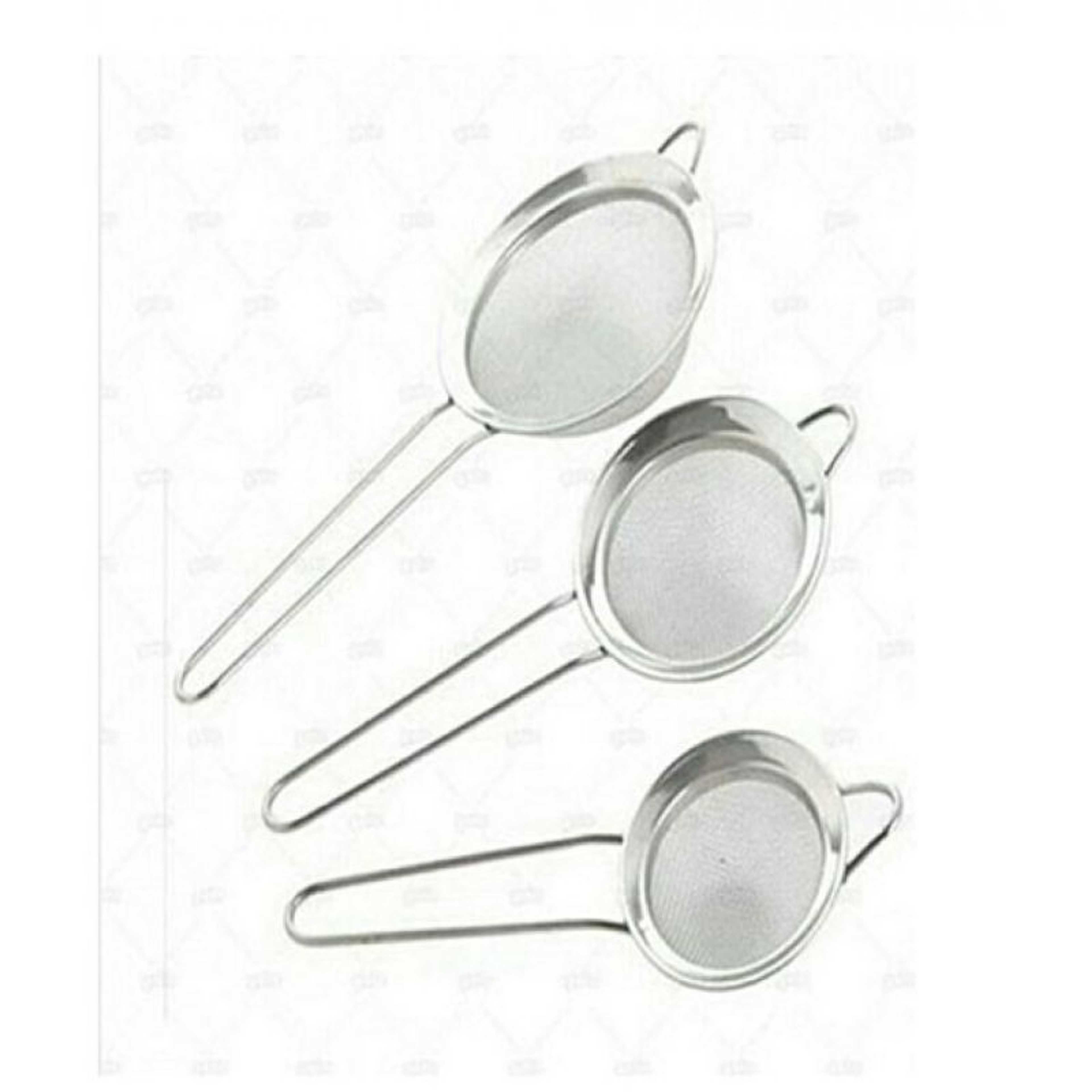 Pack of 3 - Tea Strainer Large, Medium and Small- Silver - Product Main Image