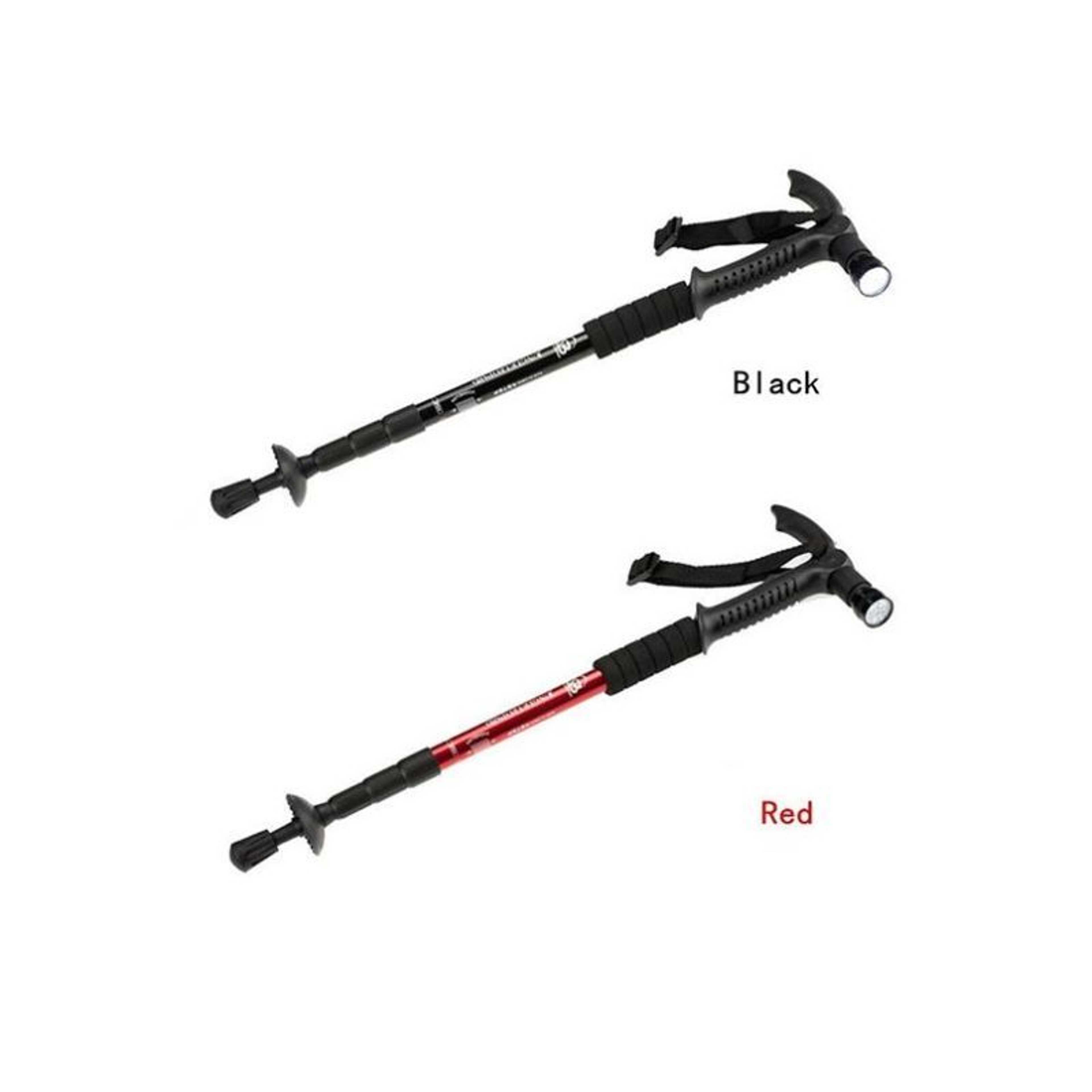 Package of 2 Hiking Sticks - Black & Red - Product Main Image