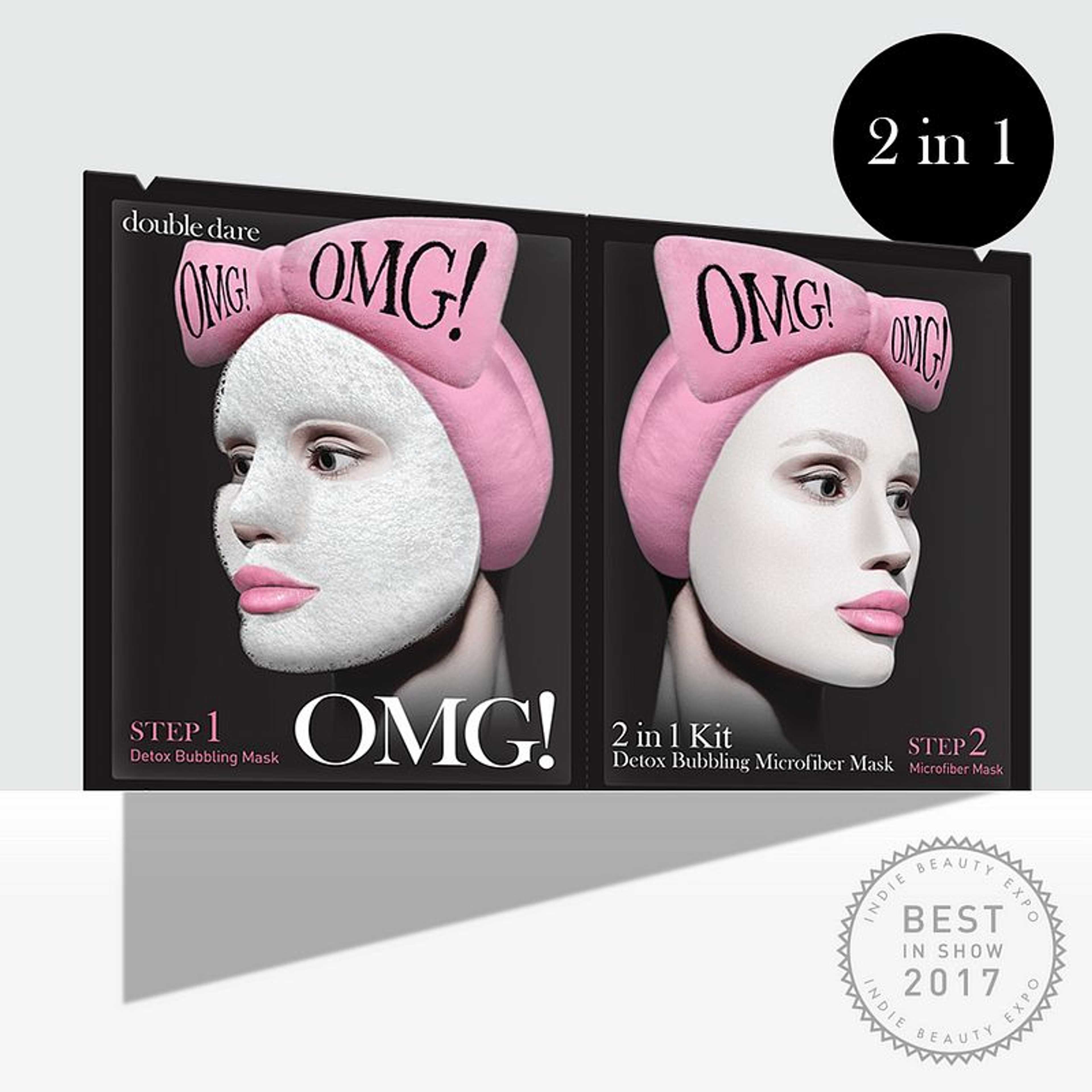 Double Dare OMG! 2IN1 KIT DETOX BUBBLING MICROFIBER MASK - Product Main Image