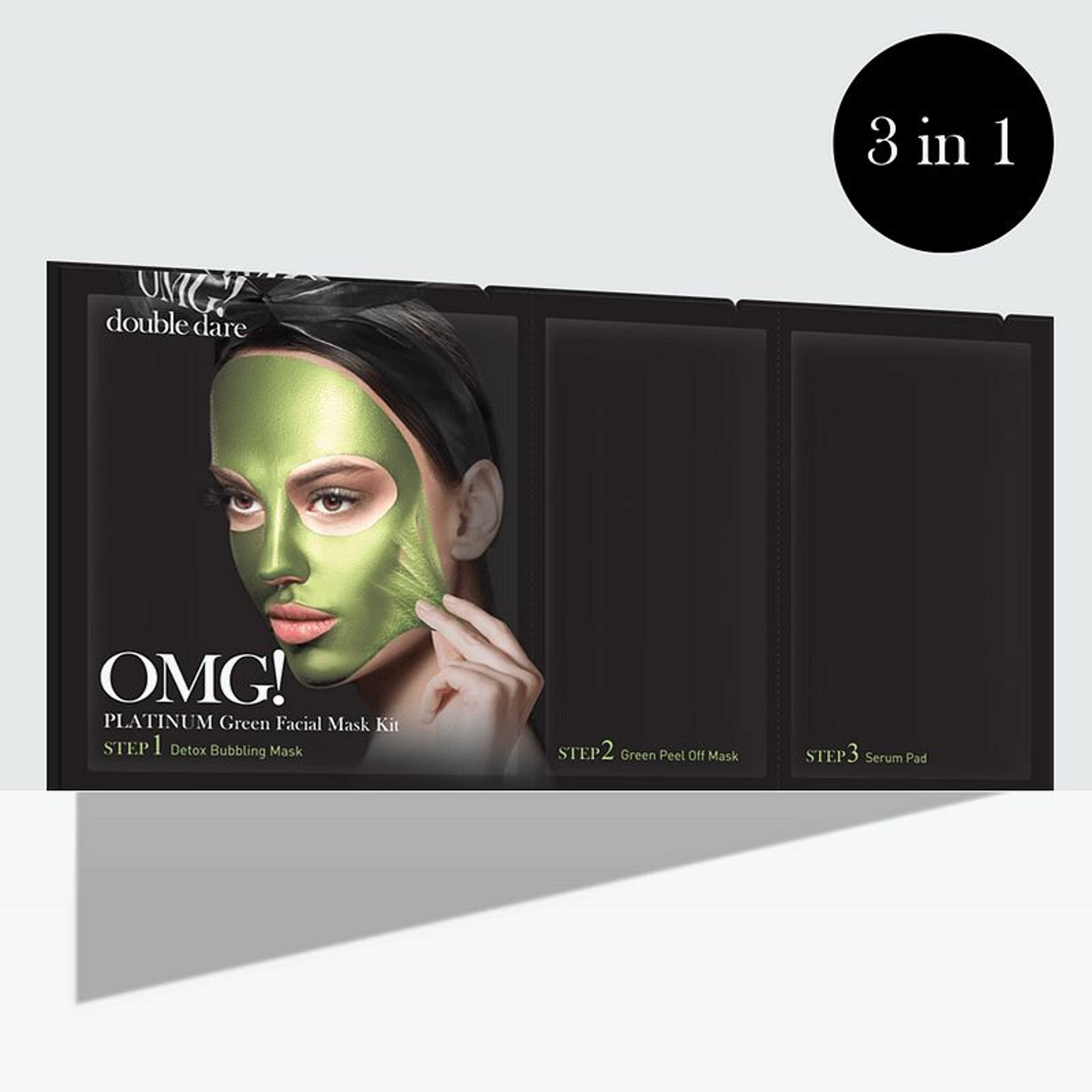 Double Dare OMG! PLATINUM GREEN FACIAL MASK KIT - Product Main Image