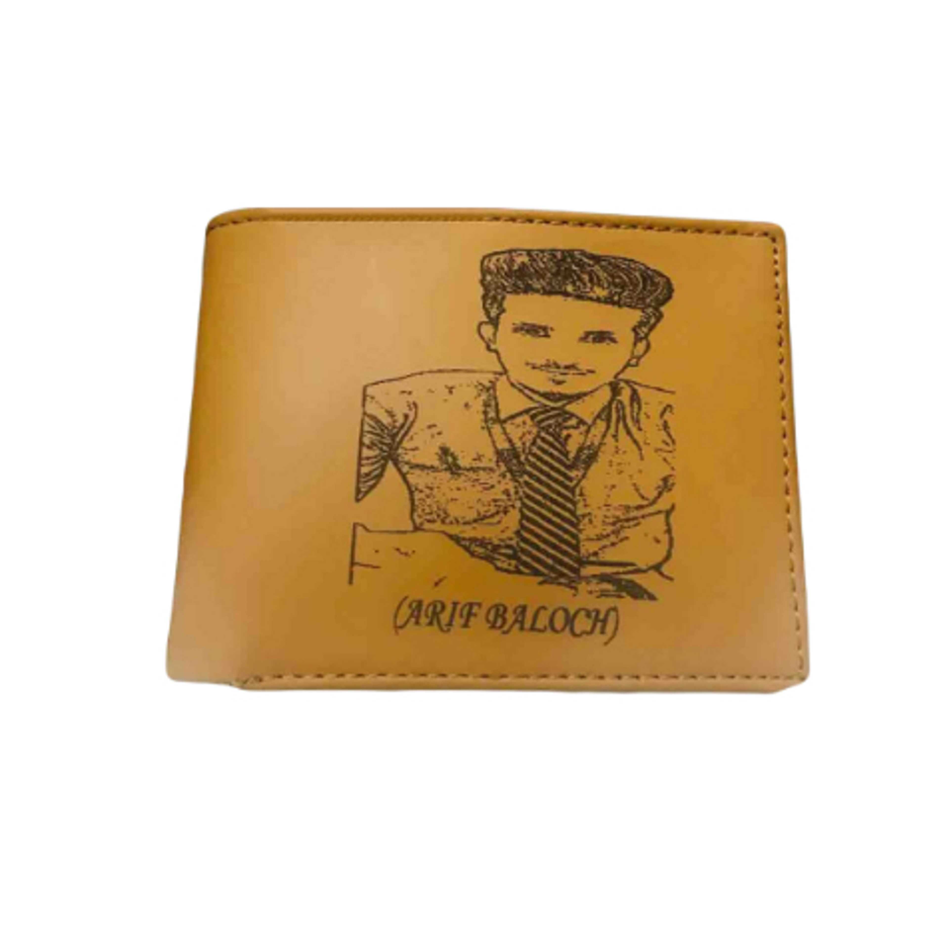 Customize wallet Name And Picture Engraved Wallet For Men