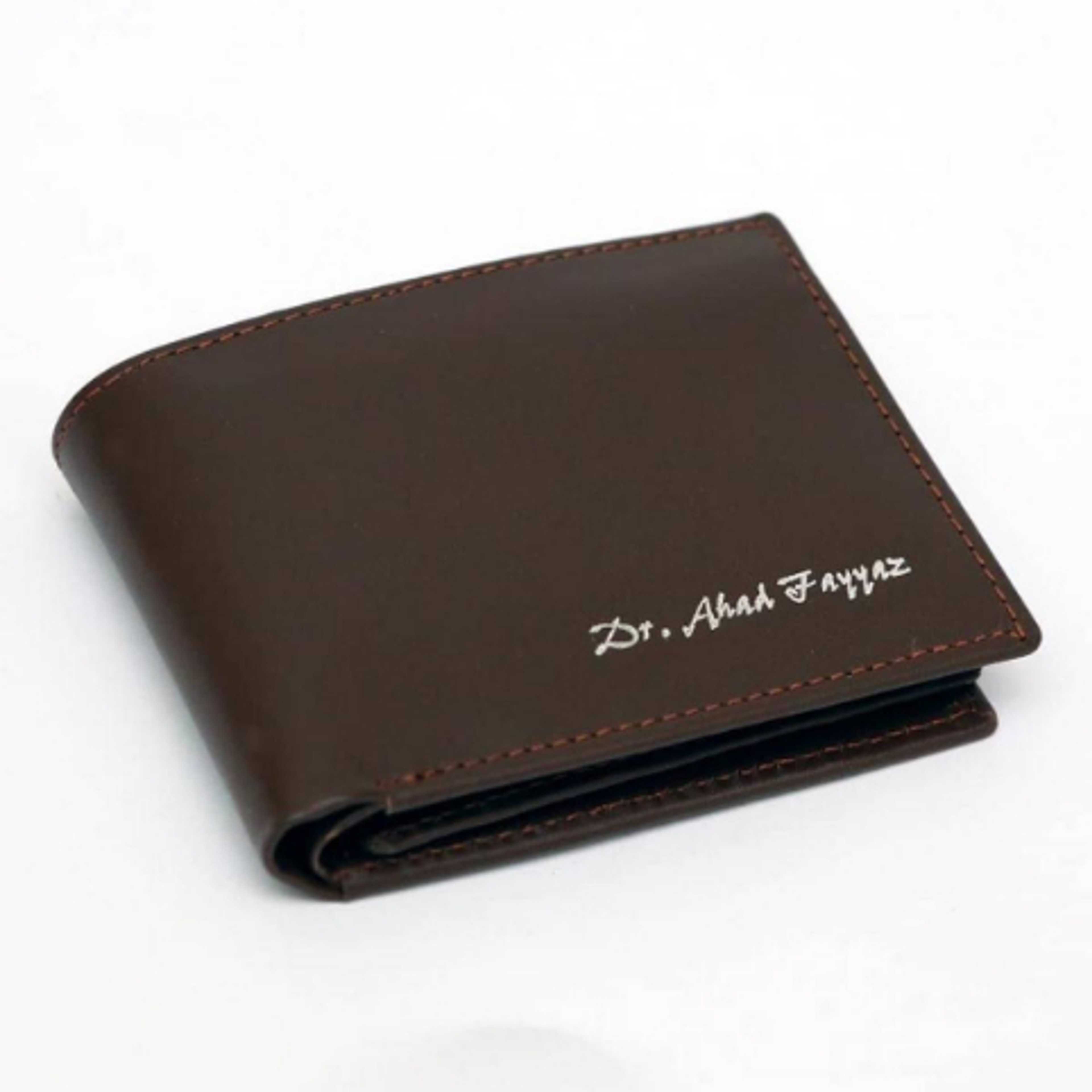 CUSTOMIZED NAME ON WALLET (PERFECT GIFT TO SEND YOUR FATHER , HUSBAND , FIANCE OR ANY ONE)
