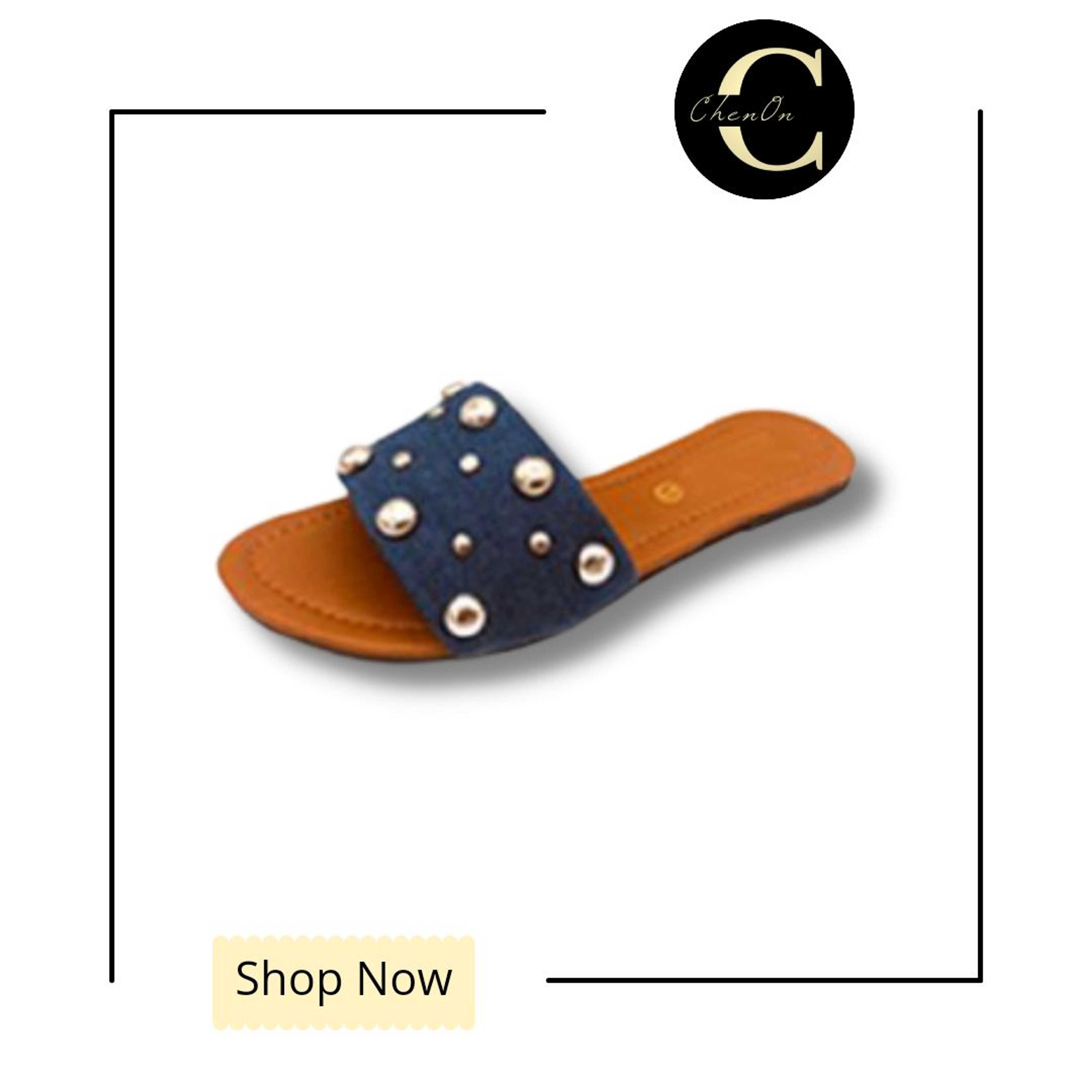 Womens Denim Flats