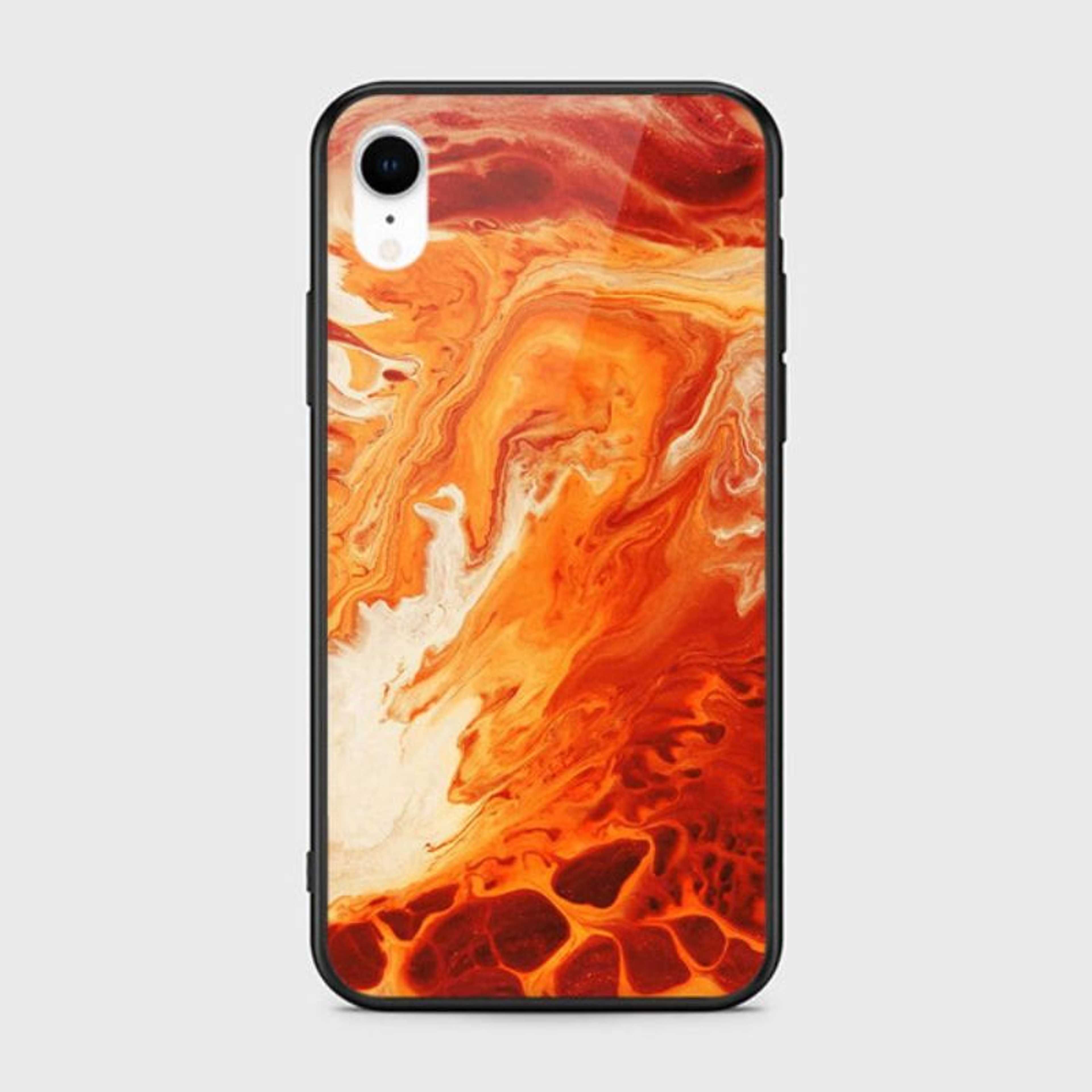 iPhone XR Cover - Mystic Marble Series - HQ Ultra Shine Premium Infinity Glass Soft Silicon Borders Case - Product Main Image
