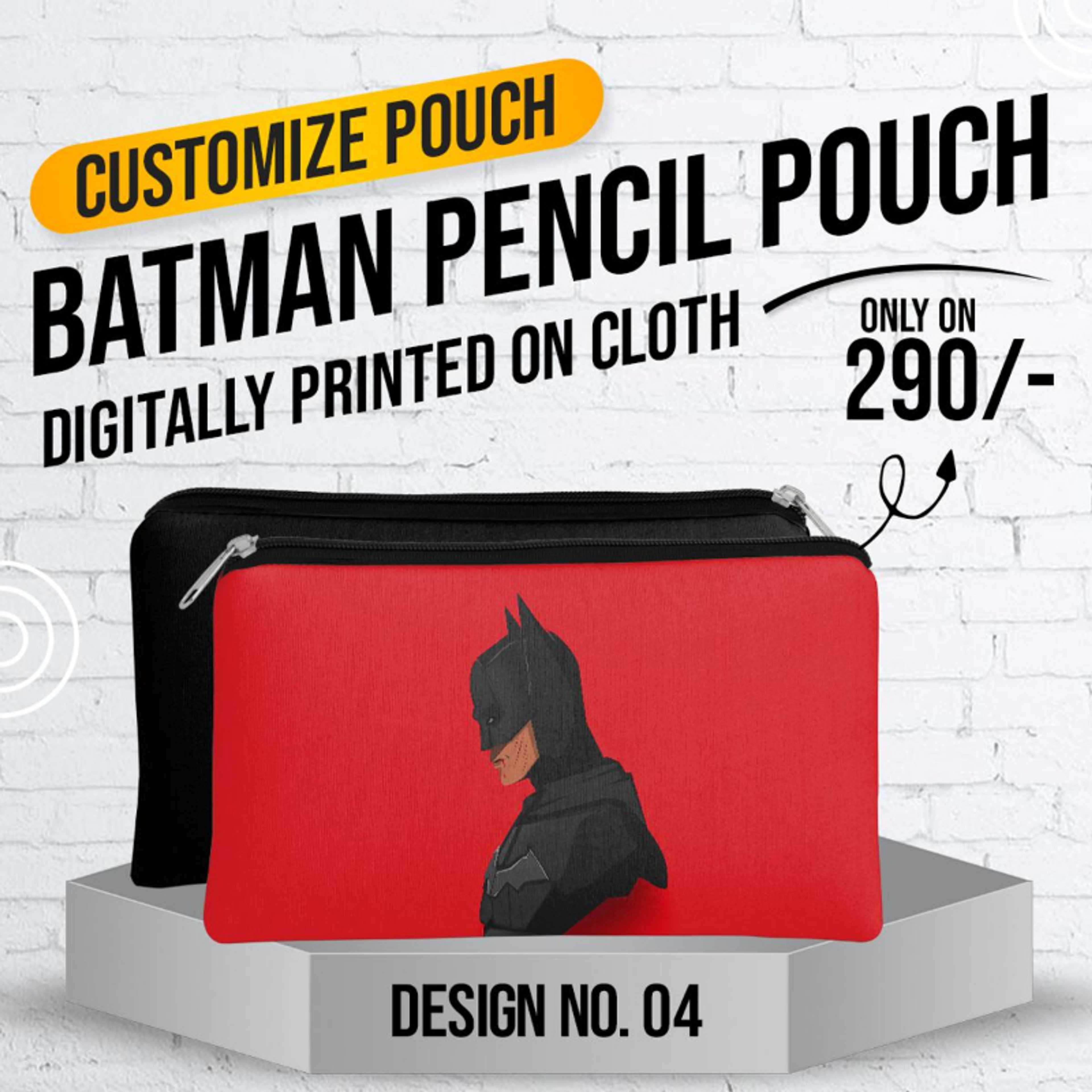 Badman Pencil Pouch (Digitally Printed on Cloth) D-4