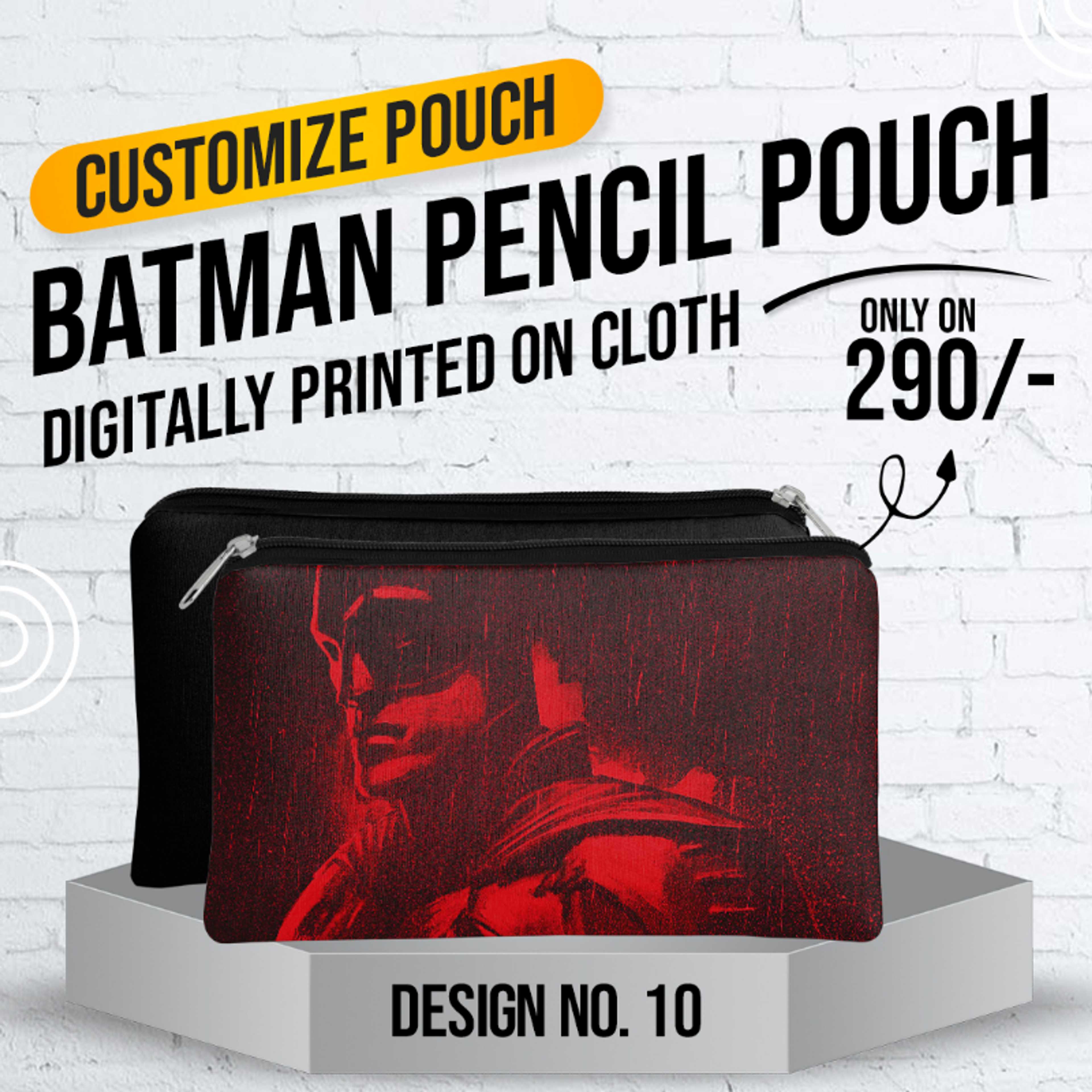 Badman Pencil Pouch (Digitally Printed on Cloth) D-10