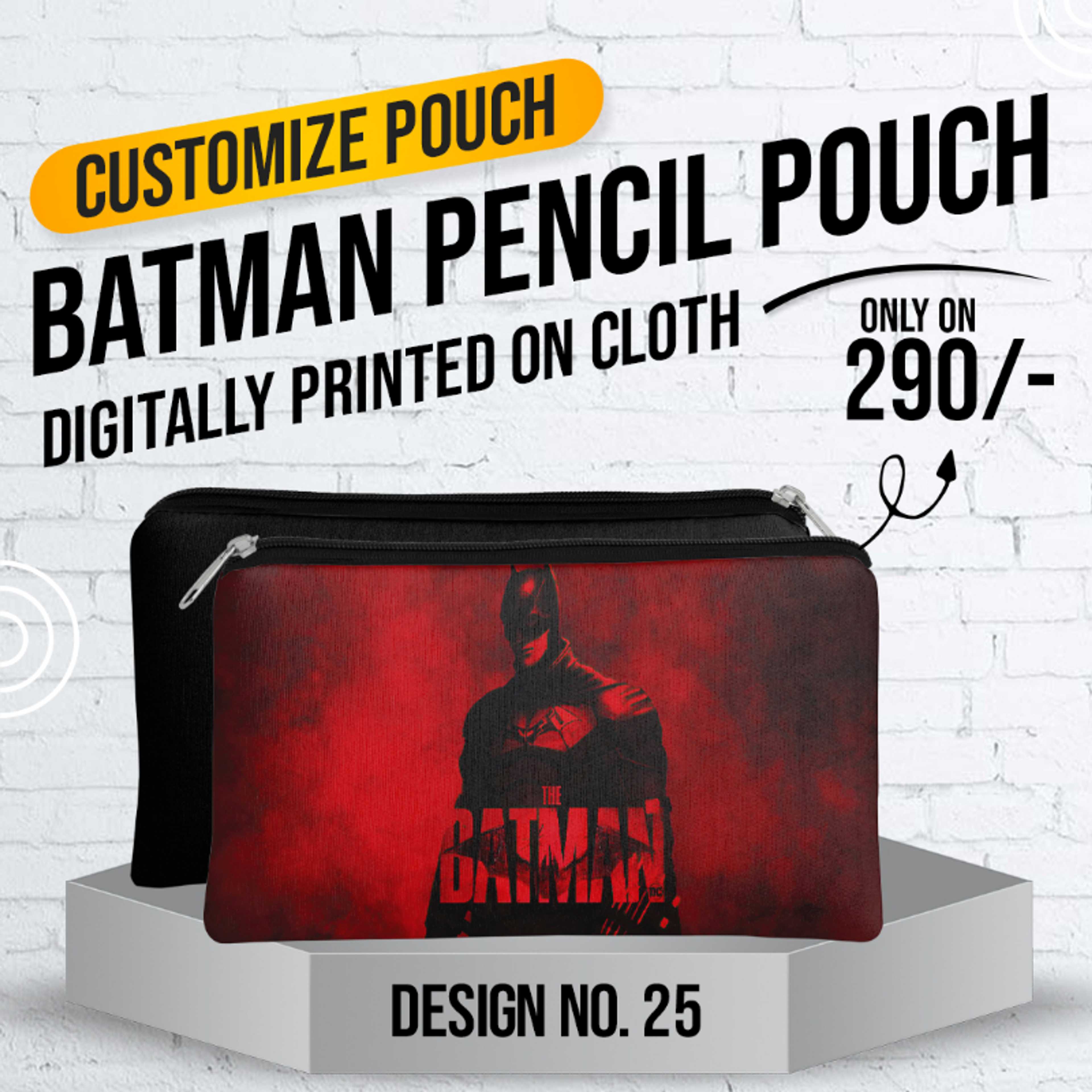 Badman Pencil Pouch (Digitally Printed on Cloth) D-25