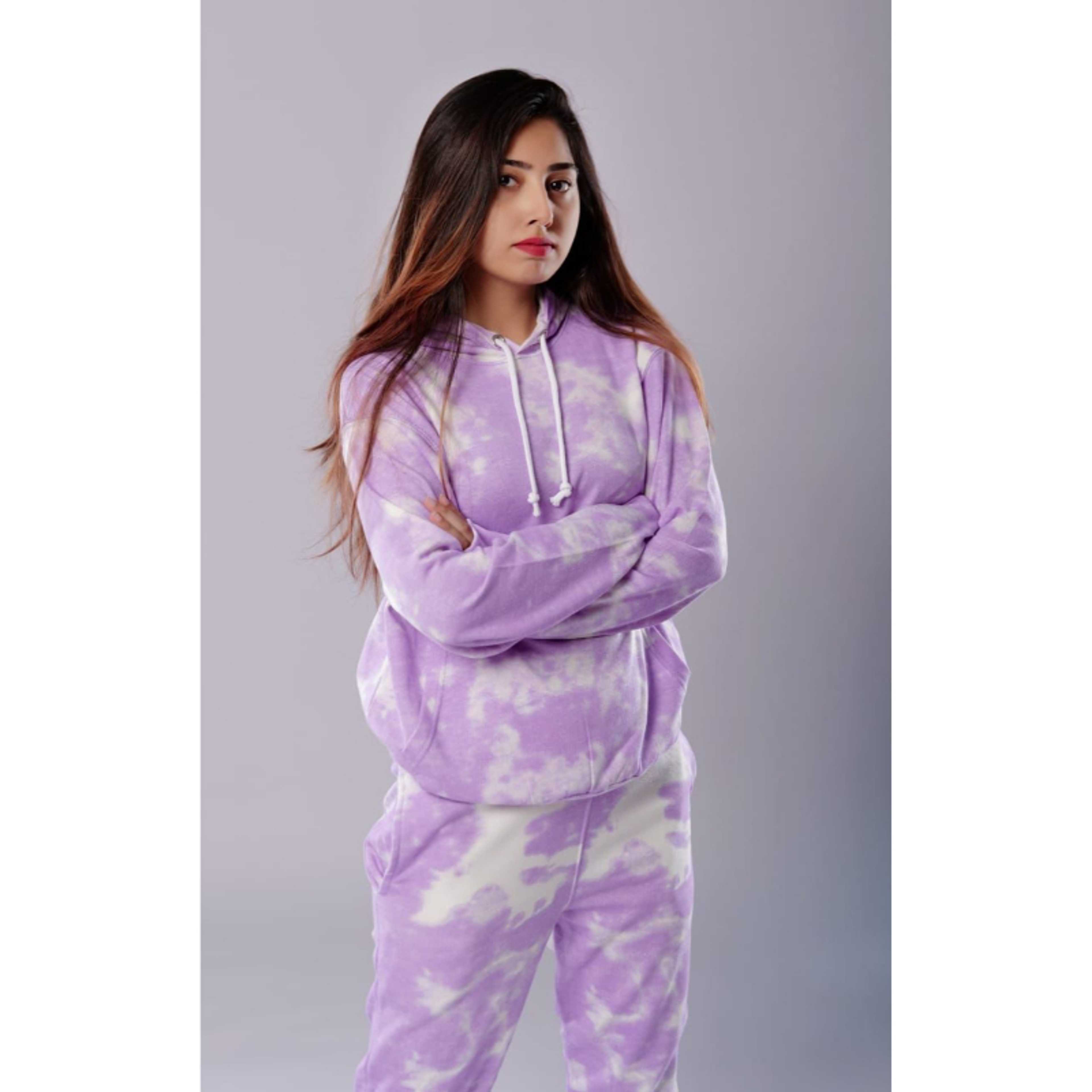 Lilac Tye dye Tracksuit Sweatshirt/Hoodie and Trouser