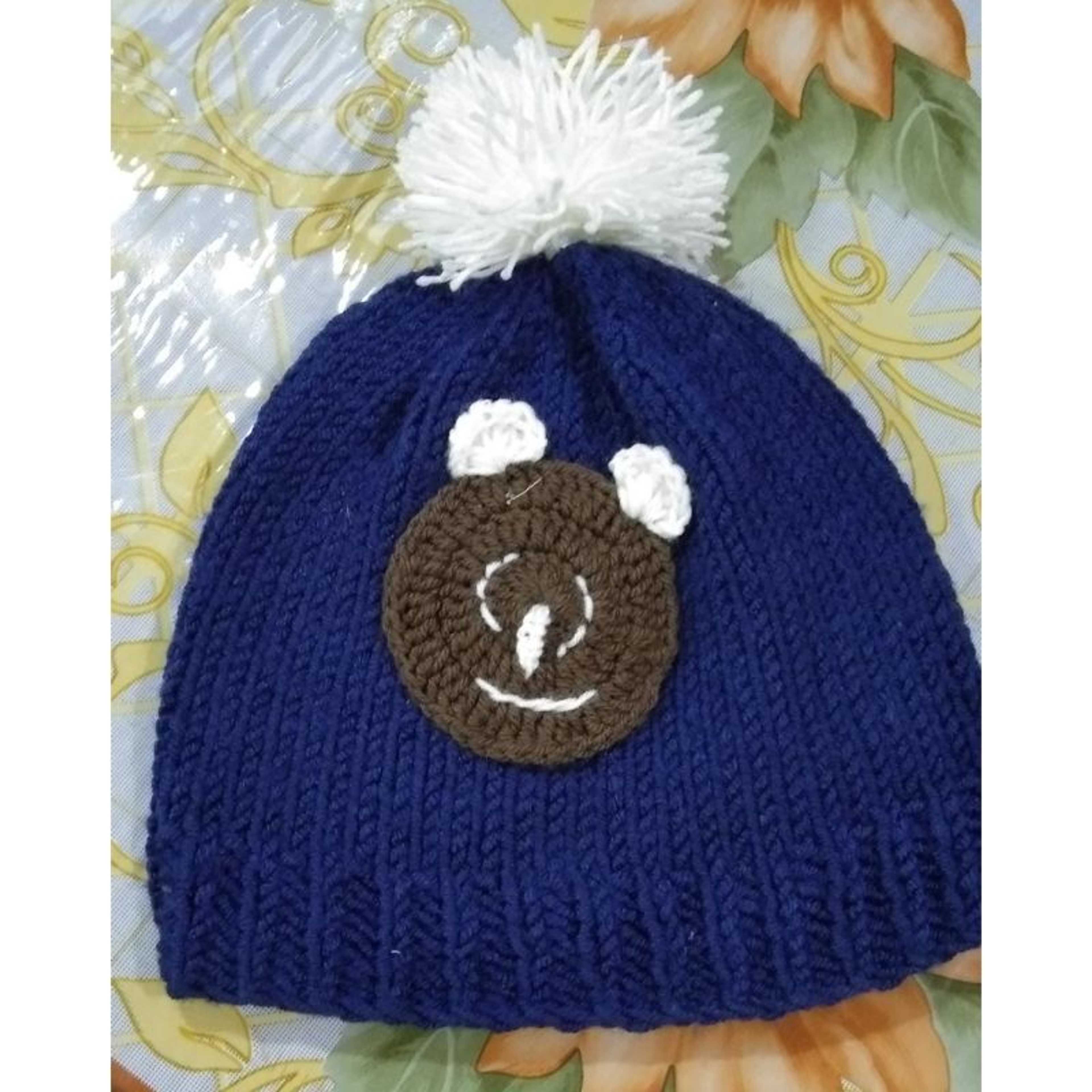 Knitted Cap for Babies - Blue