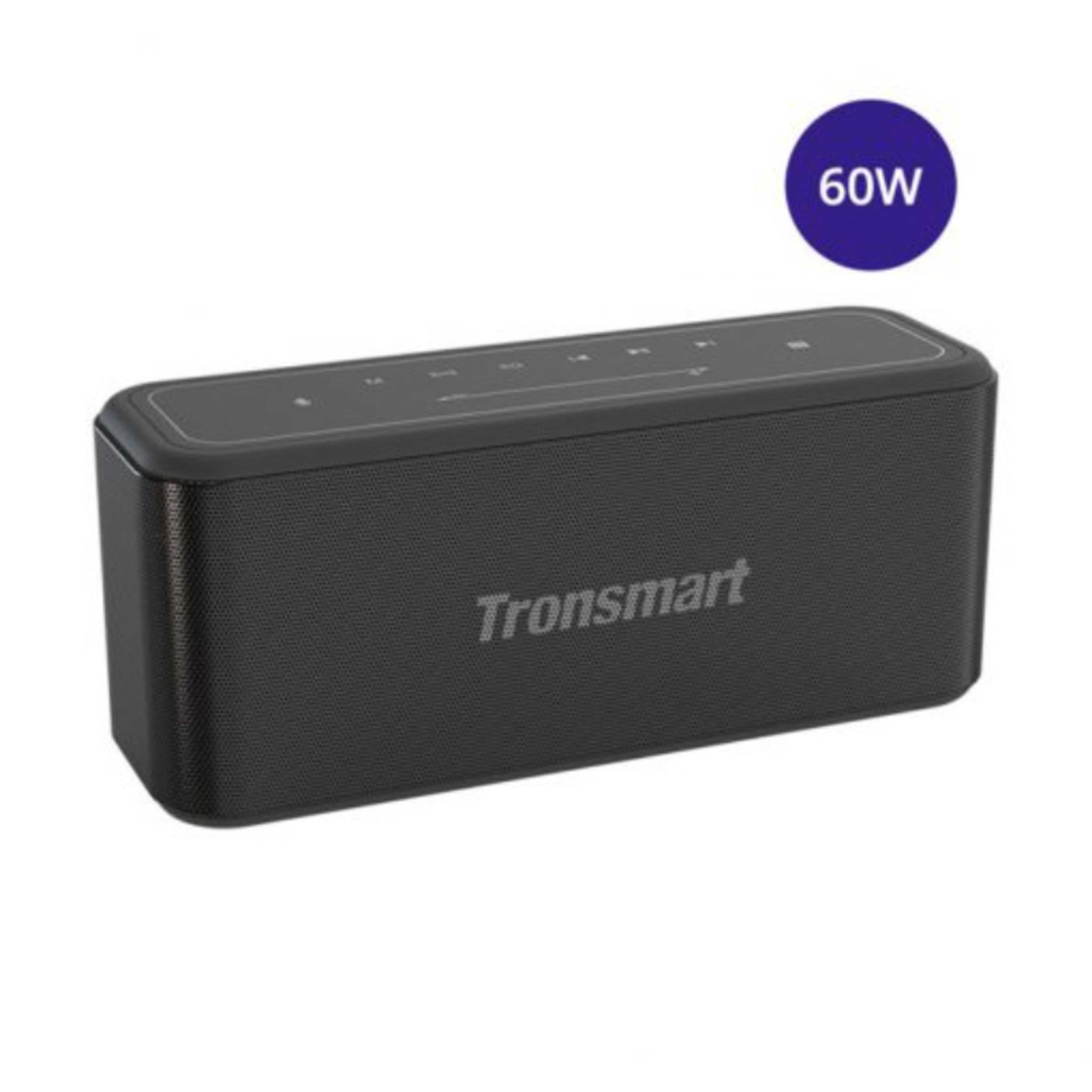 Tronsmart Mega Pro Portable Wireless Speake with 60W Stereo Sound, Waterproof Speaker, 10400mAh Battery Power Bank, NFC, Touch Panel – Black