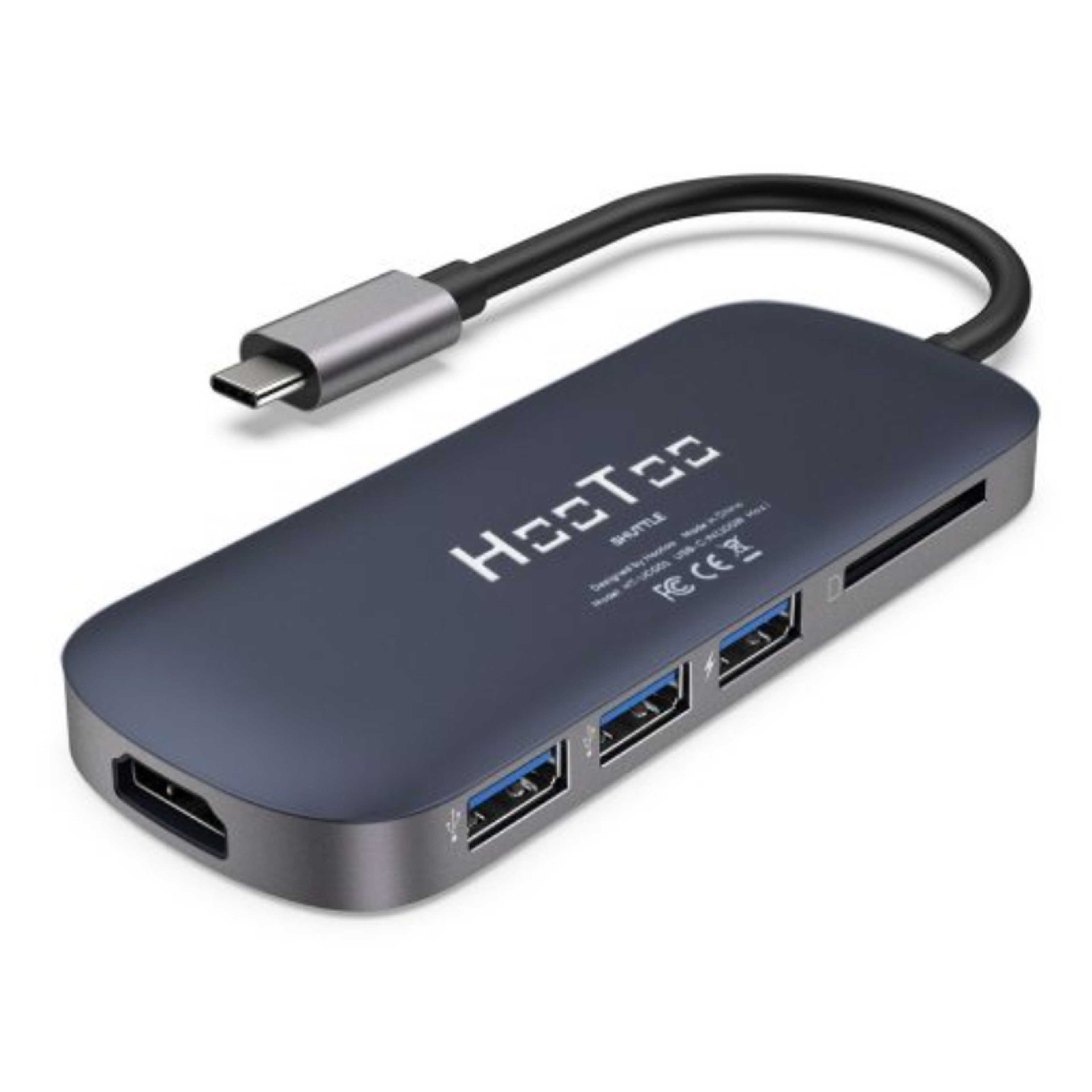 HooToo Shuttle USB 3.1 Type-C Hub with Power Delivery for Charging, HDMI Output, SD Card Reader Apple MacBook-5