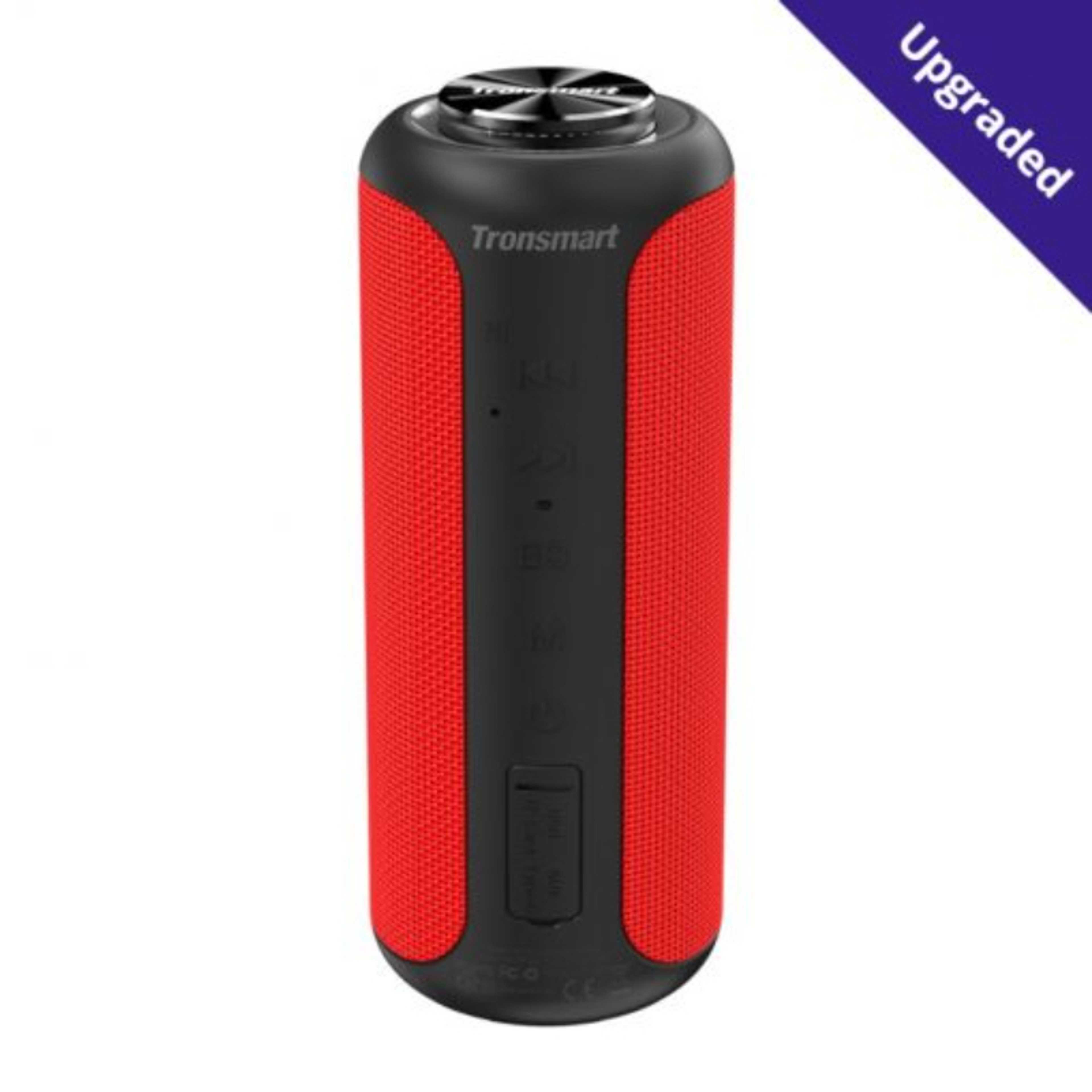 Tronsmart T6 Plus (Upgraded Edition) Bluetooth 5.0 Speaker 40W Portable TWS Speaker IPX6 Column with NFC,TF Card,USB Flash Drive – Red - Product Main Image