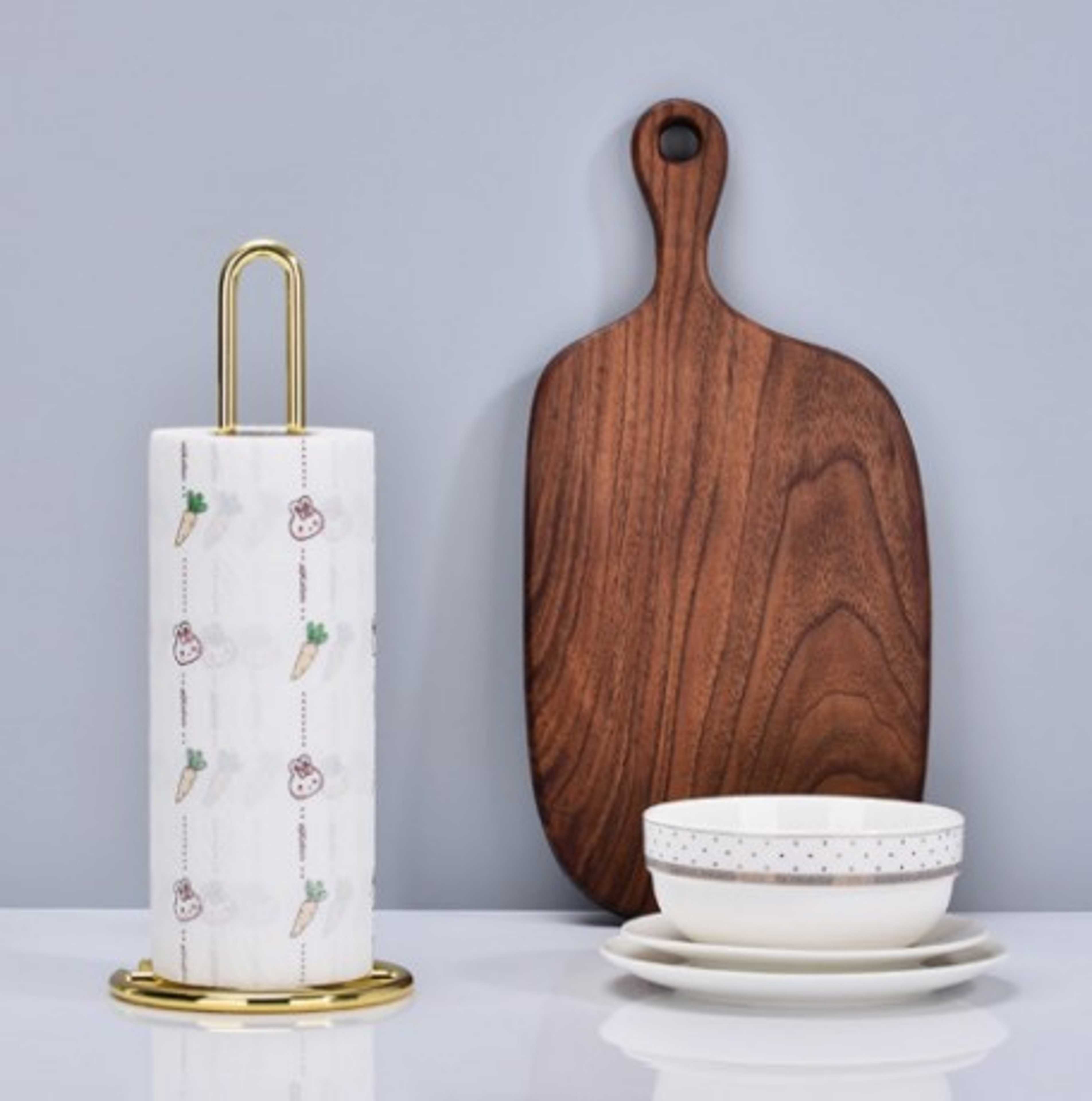 Kitchen Tissue Roll Holder- Tissue Dispenser -Gold -Color - Tissue Stand Paper Towel Rack Kitchen Paper Roll Storage Holder Home Restaurant Dinner, Tissue Holder