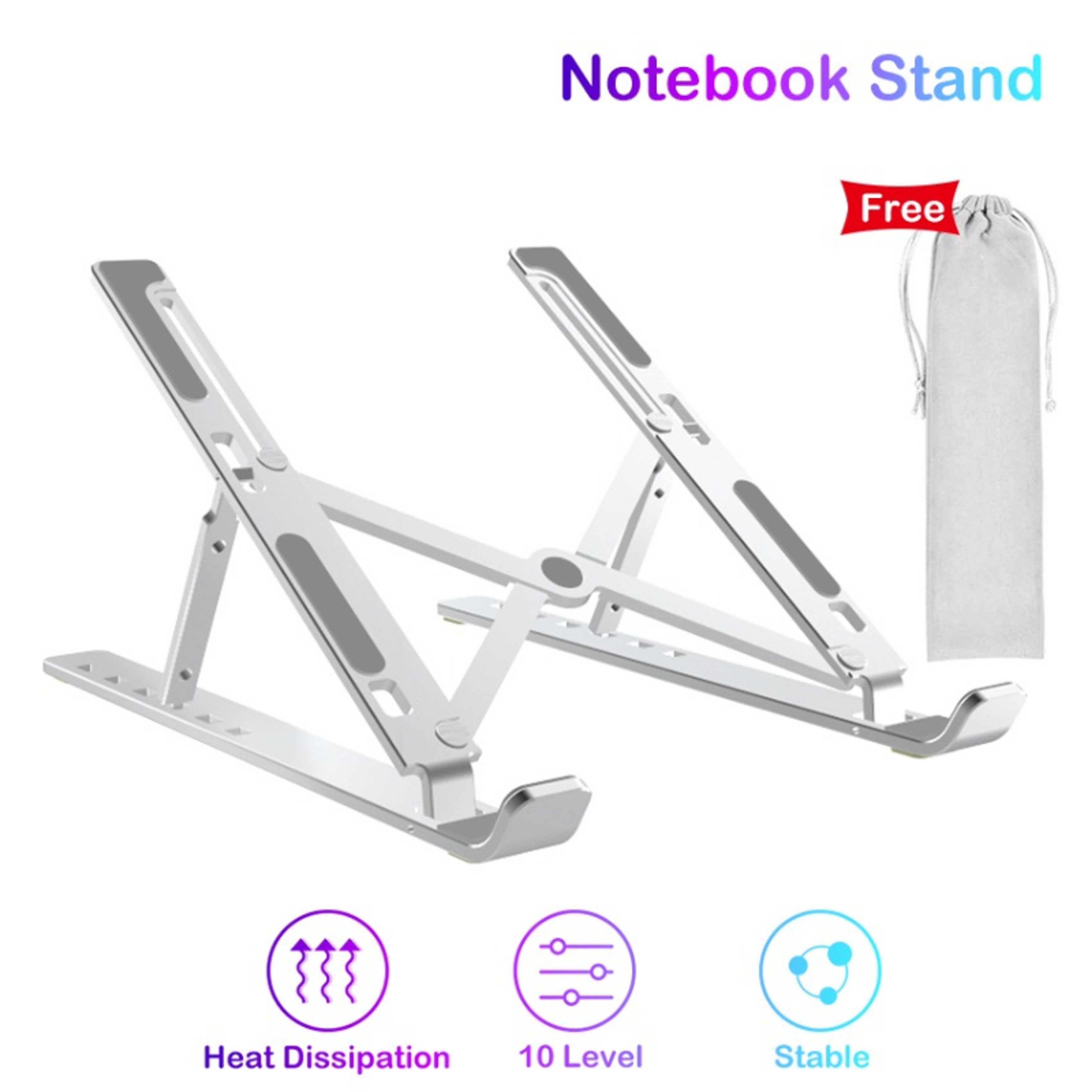 Laptop Stands Foldable Laptops Stand Portable 10-Level Height Adjustable Holder Notebook Stand Air Flow Cooling Ergonomic Design Laptop Stands for 10 -15.6 Inch PC Computer Accessories