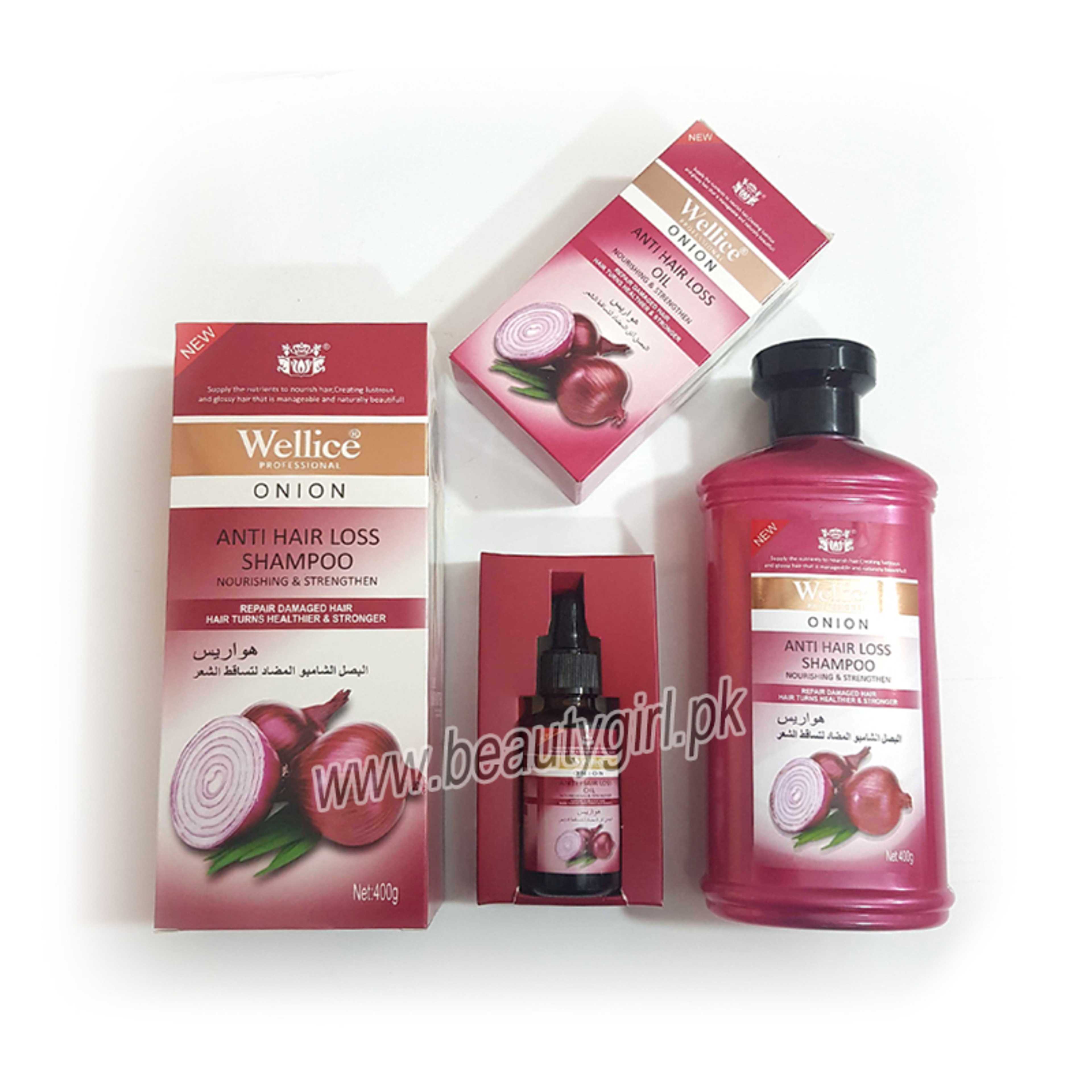 Wellice Onion Anti Hair loss Shampoo & Oil - Product Main Image