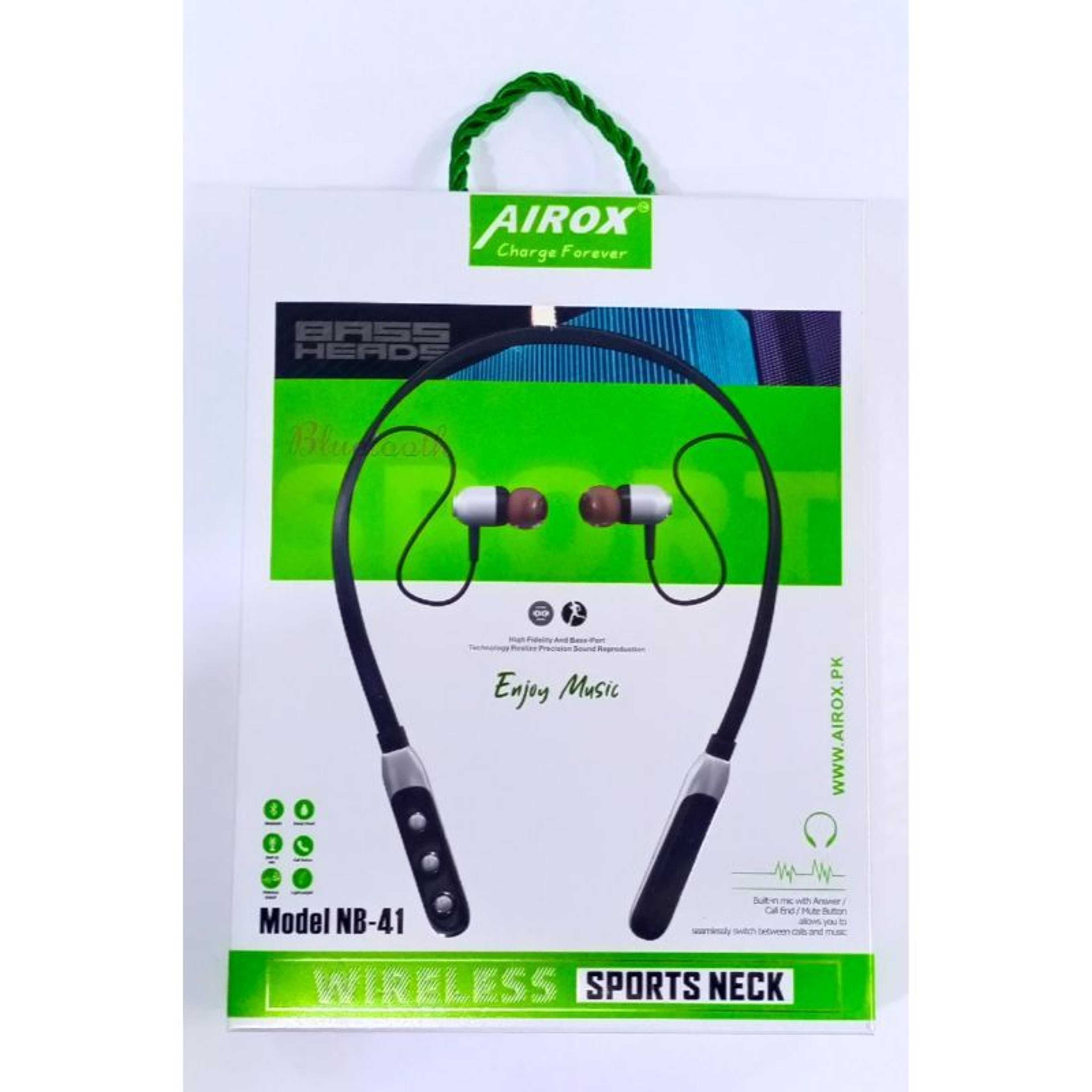 AIROX Sports Nechband - Bass & Equalized - Wireless Neckband