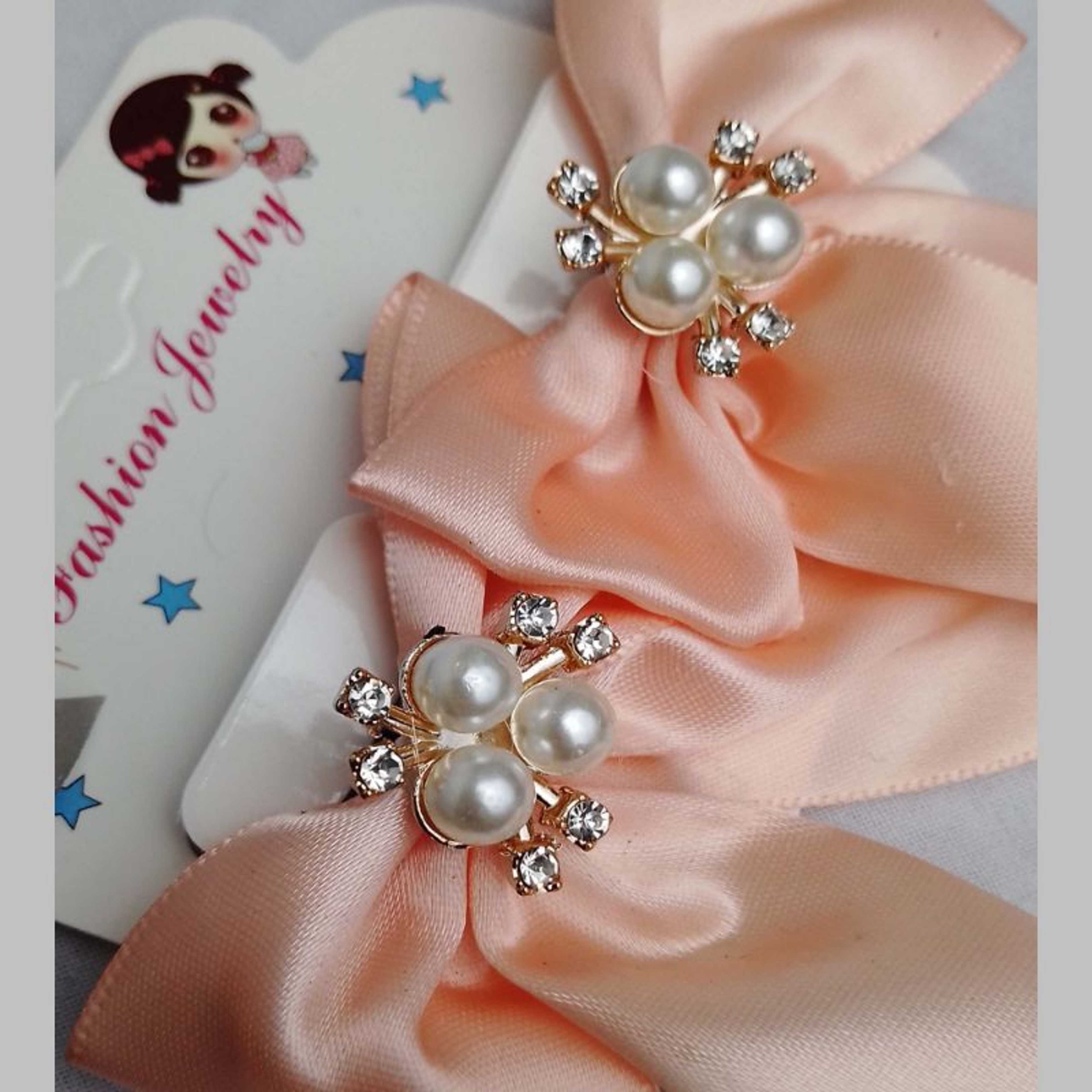 hair clip for girls New Style Bow with Pearl - Pack of 2 - Best Quality for kids