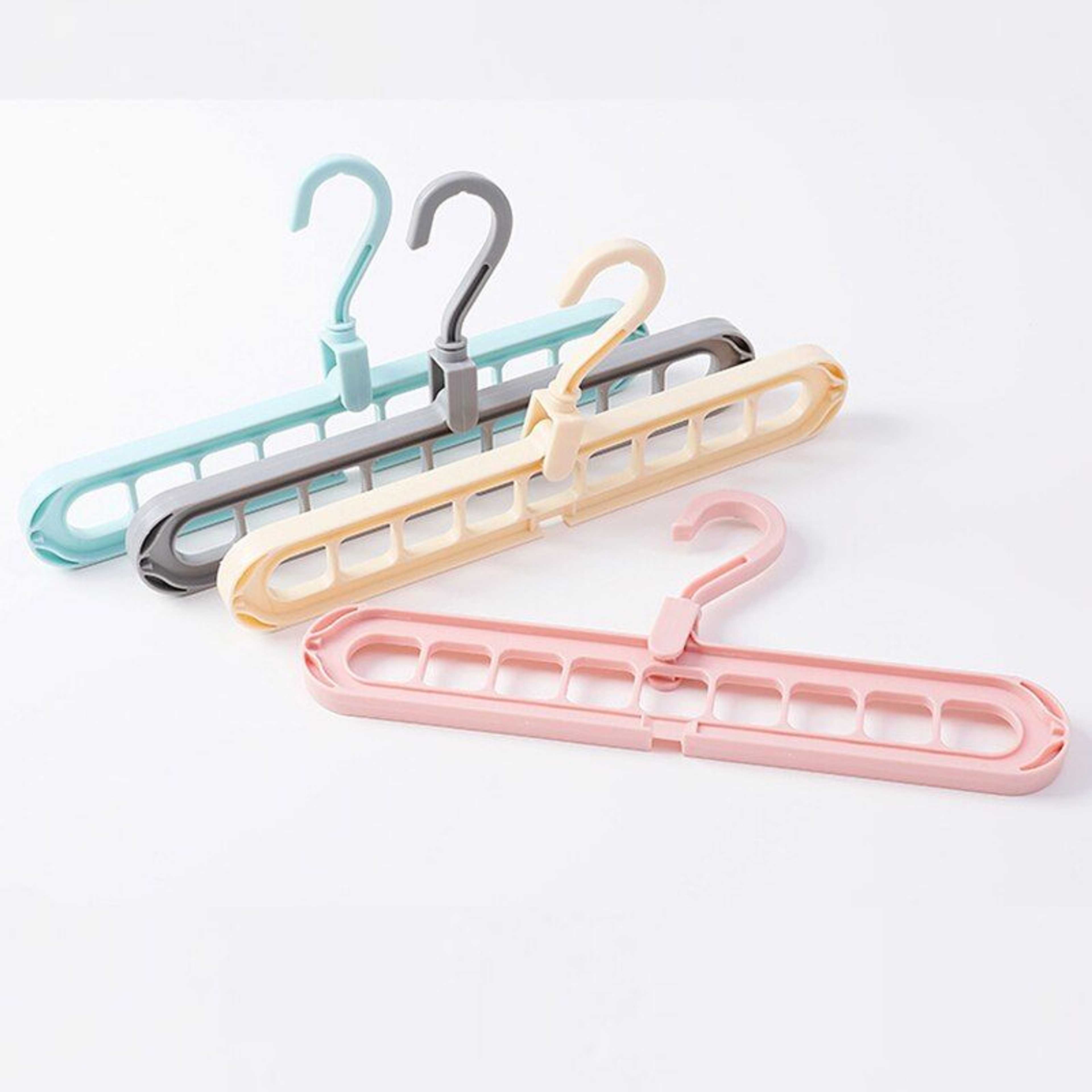 9 Layer Magic Multi-port Support Circle Rotate Hanger Multifunction Clothes Hanger Hook Storage Rack (Pack of 2)