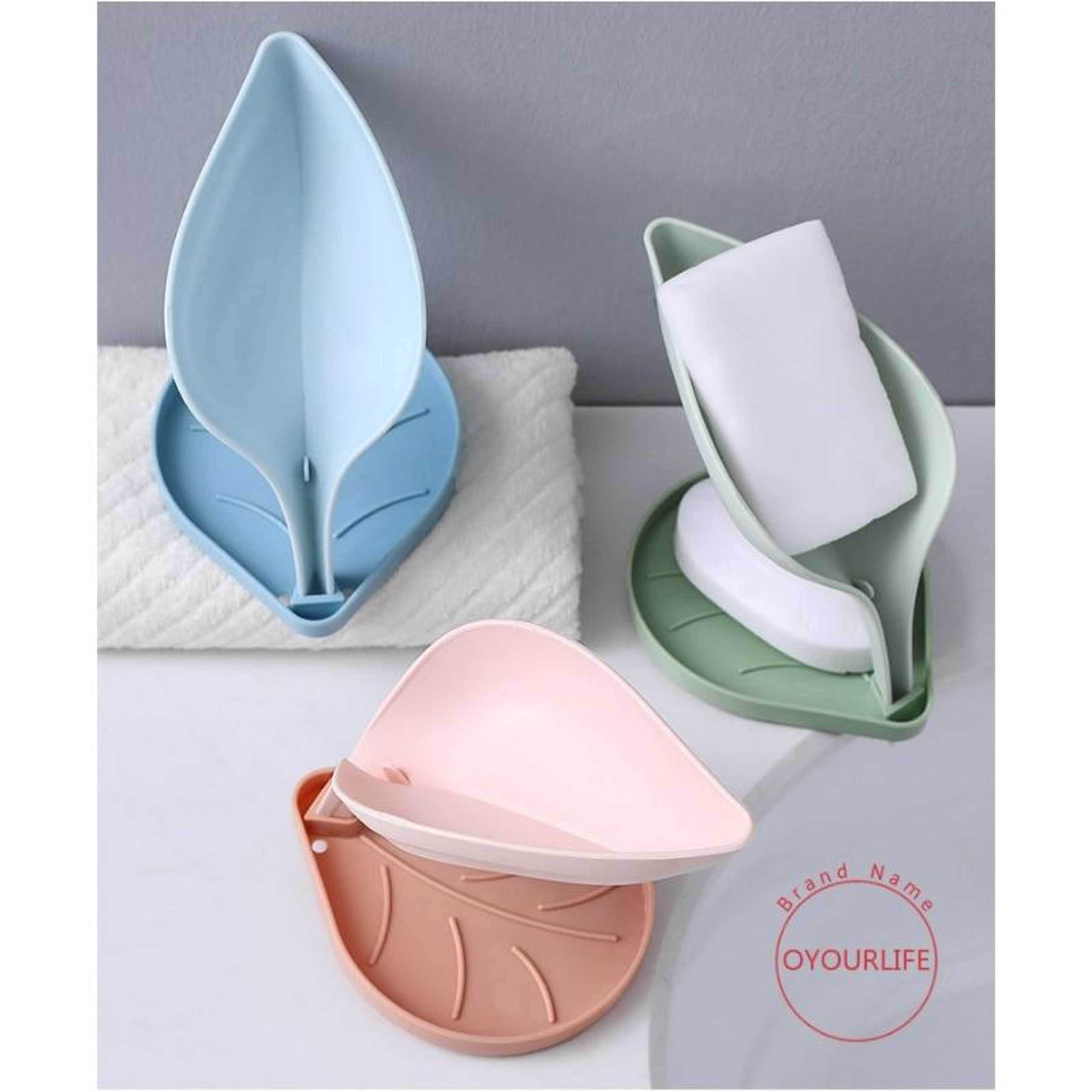 Soap Dispenser Self Draining Soap Holder Leaf Shape Soap Dish