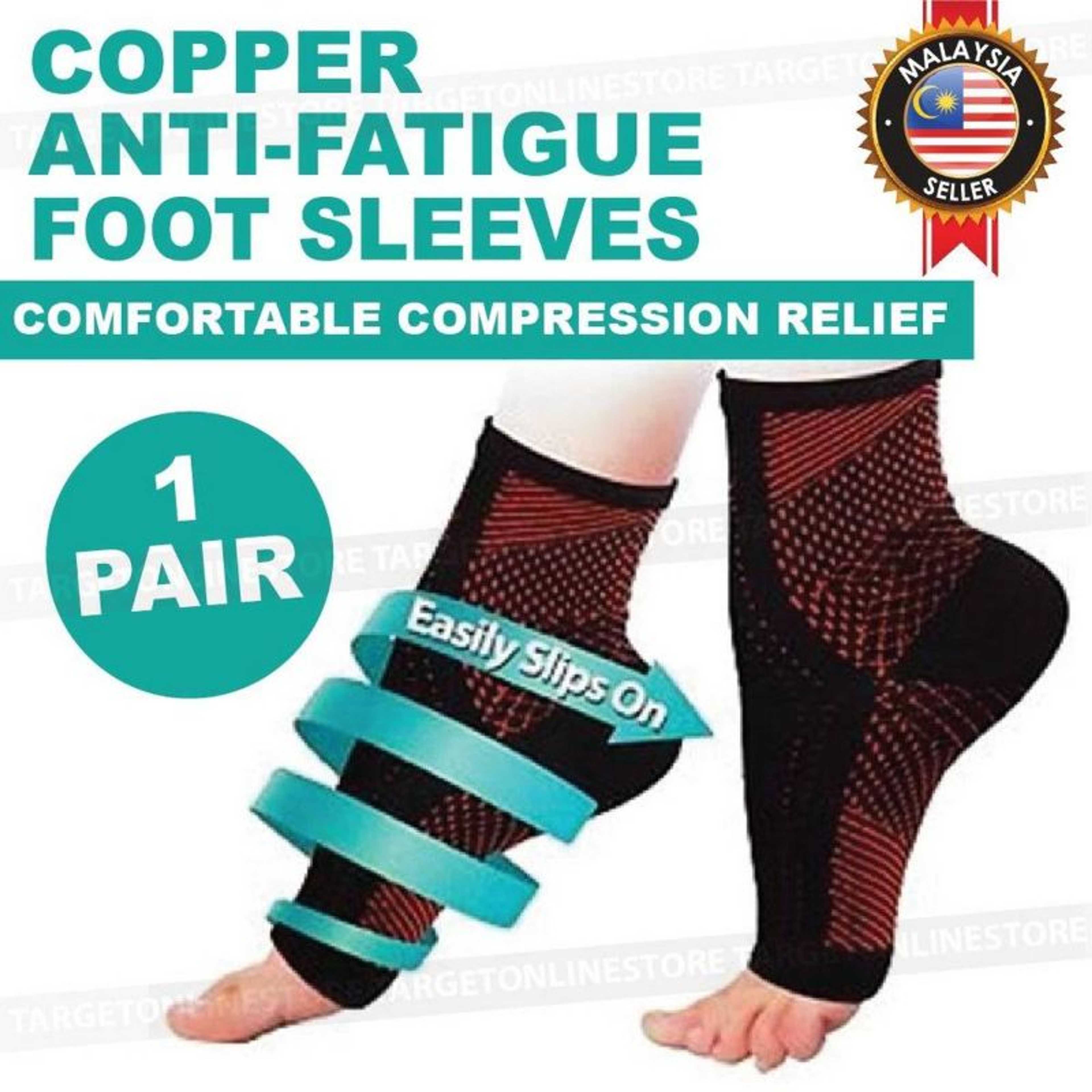 Copper Anti-fatigue Compression Foot Ankle Sleeves UNISEX Socks Relief