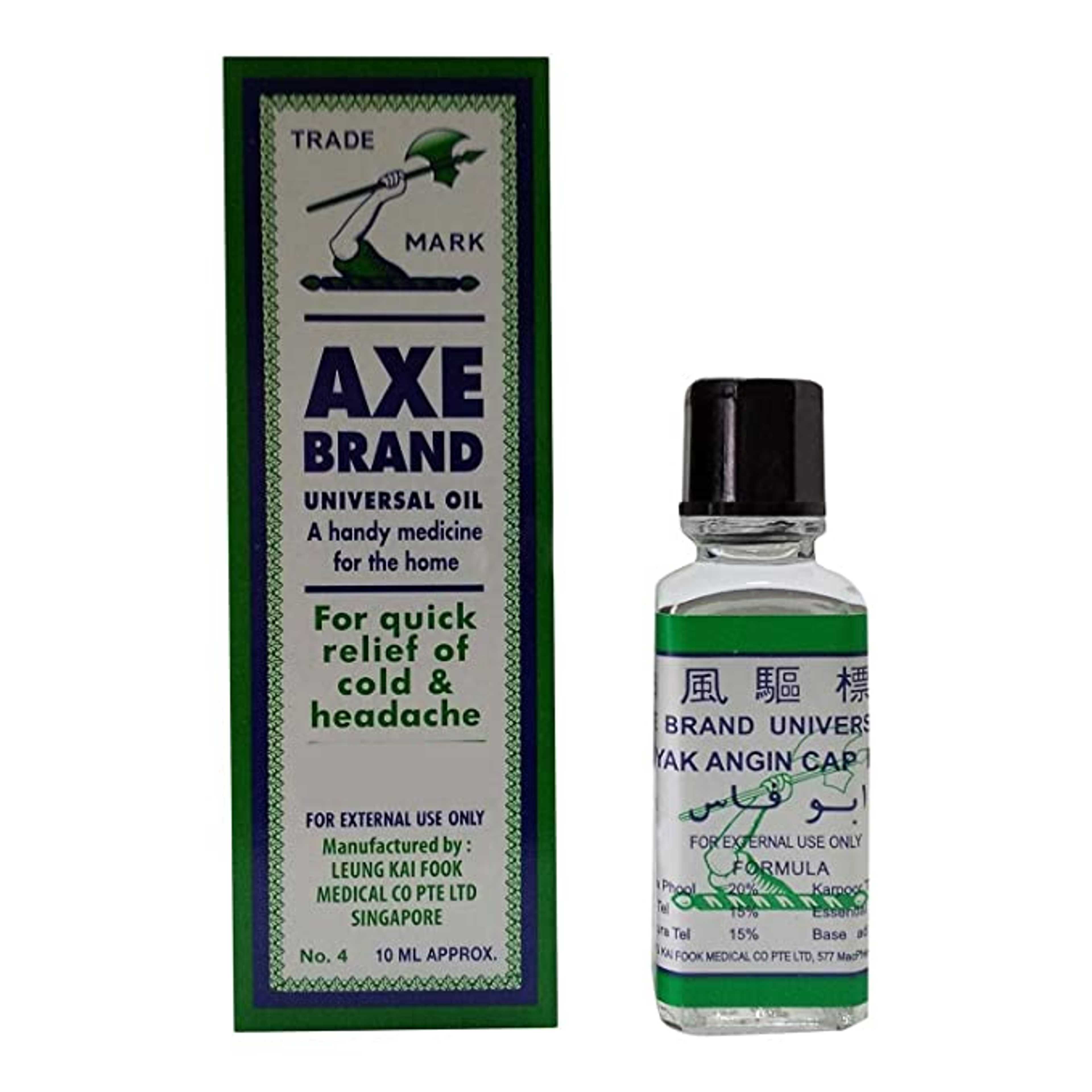 AXE BRAND UNIVERSAL OIL FOR QUICK RELIEF OF COLD & HEADACHE 10ML