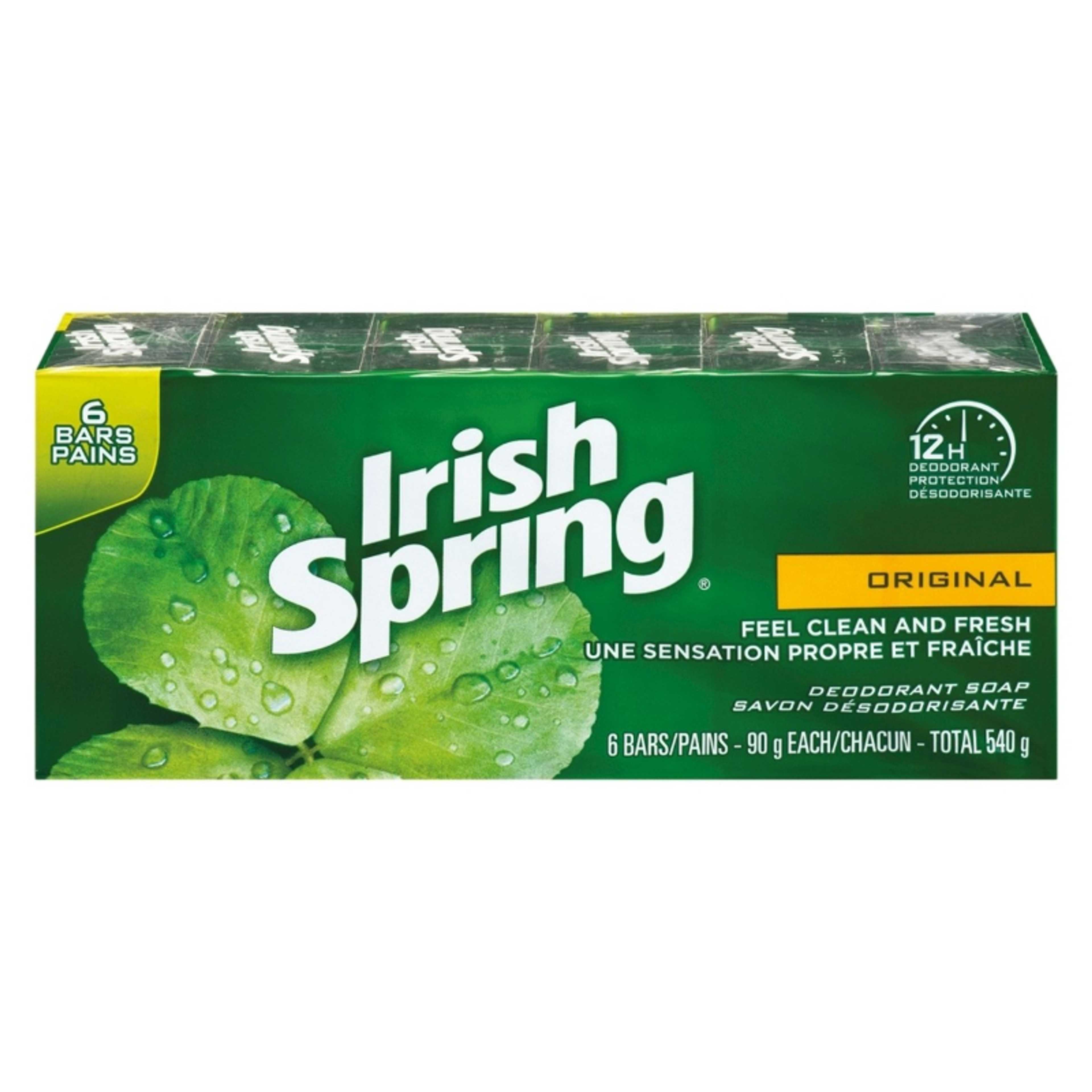 IRISH SPRING DEODORANT SOAP ORIGINAL 90G 6BAR