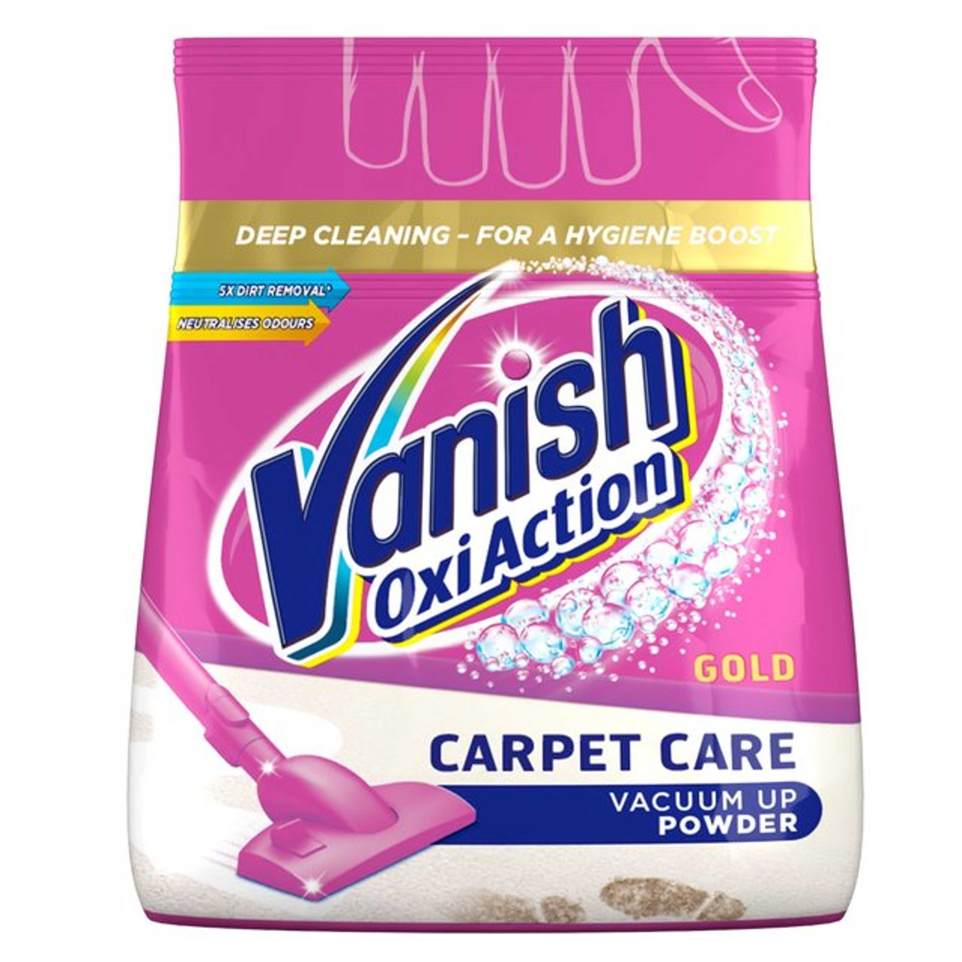 VANISH POWDER CARPET CARE PINK GOLD POUCH 650G (Imported)